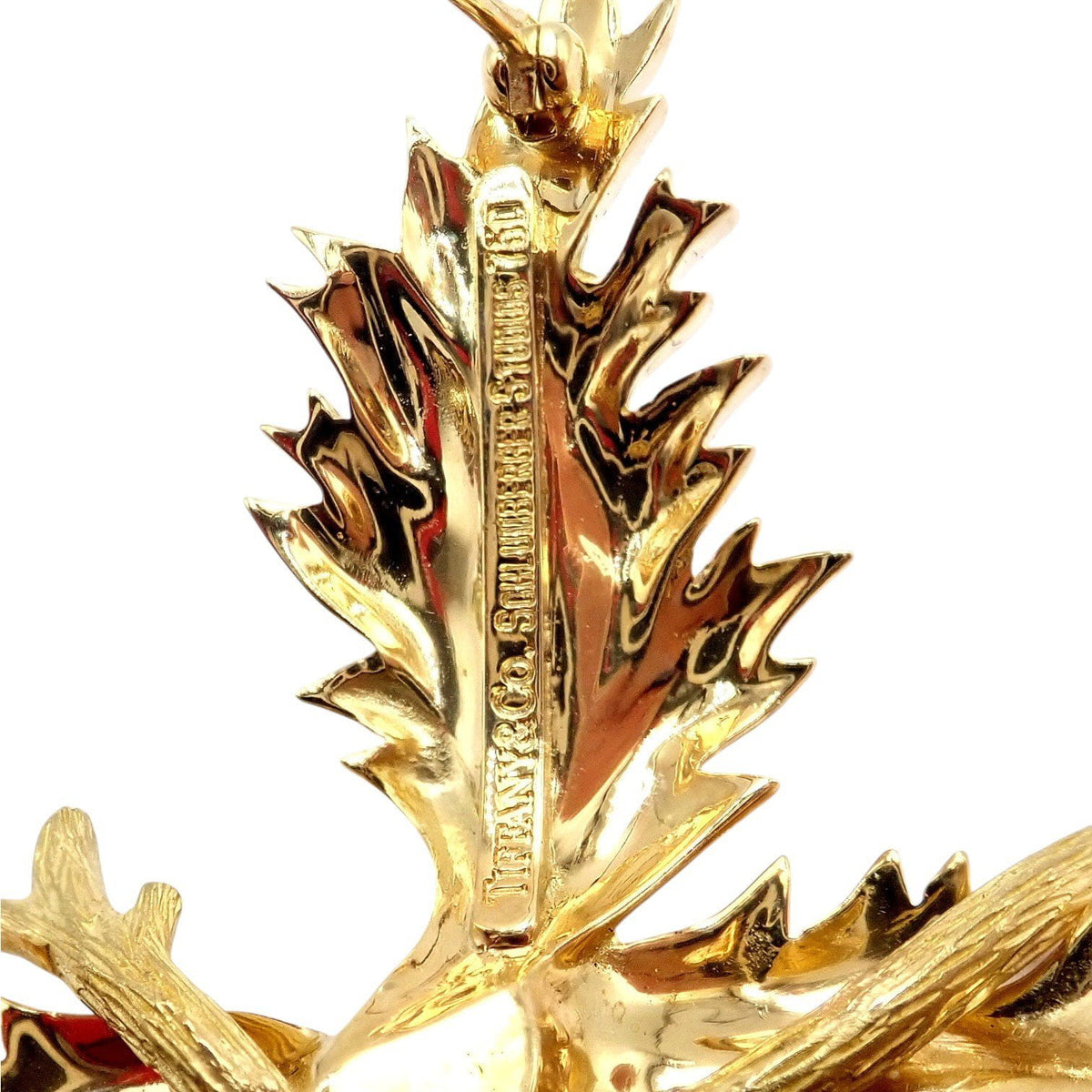 Tiffany & Co. Jewelry & Watches:Fine Jewelry:Brooches & Pins Vintage Tiffany & Co Schlumberger 18k Yellow Gold Large Leaf Brooch Pin