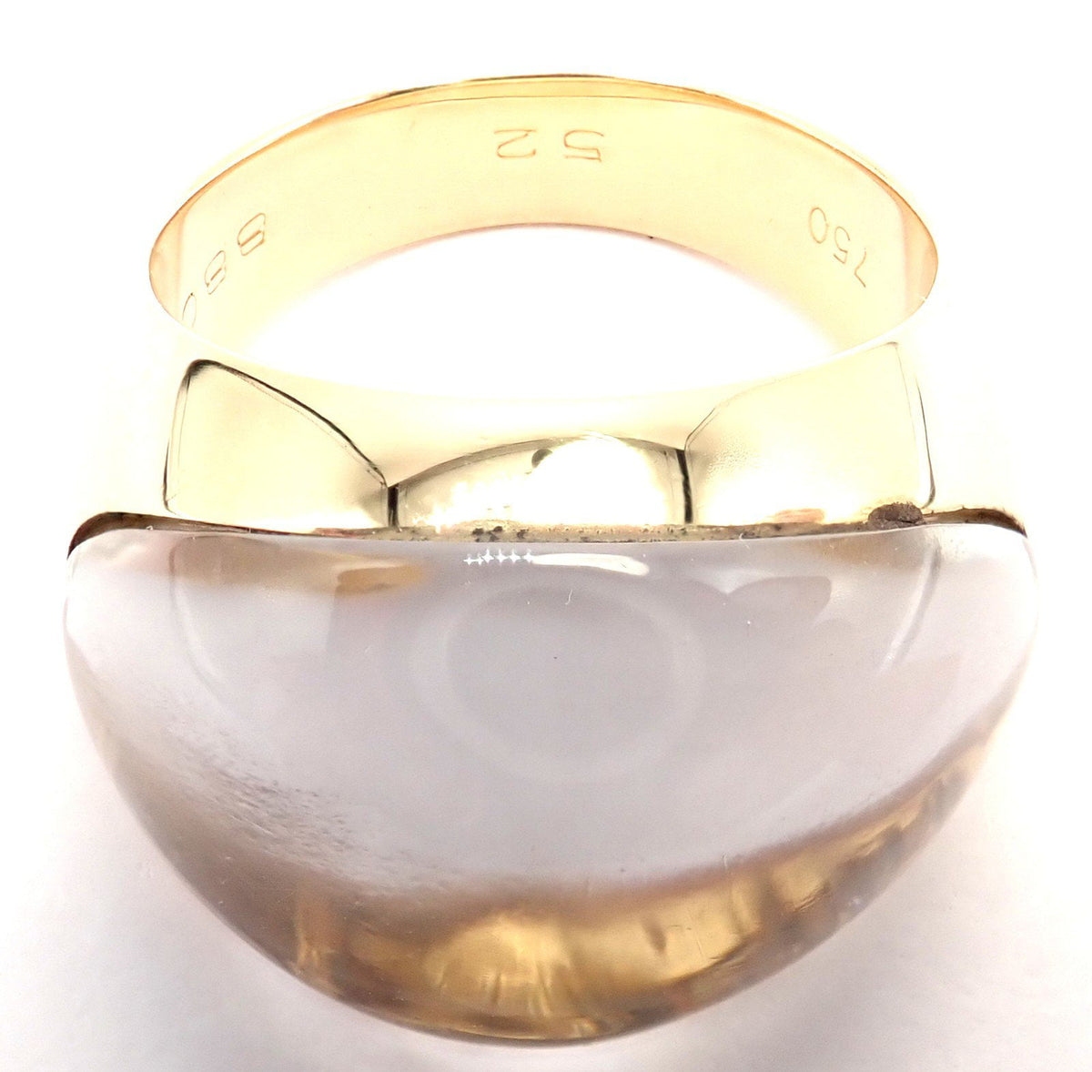 Cartier Jewelry & Watches:Fine Jewelry:Rings Authentic Cartier Myst de Cartier 18k Yellow Gold Diamond Rock Crystal Dome Ring