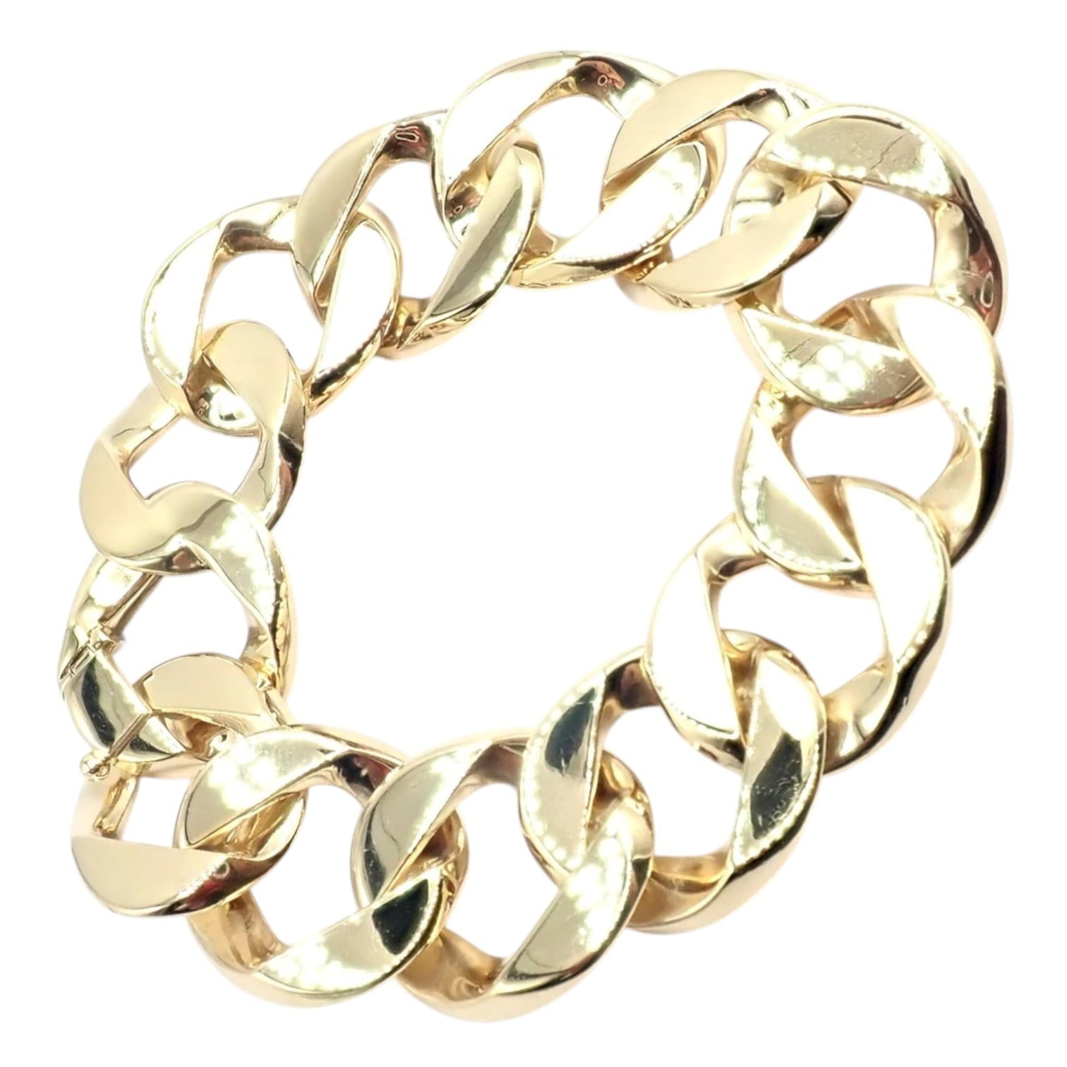 Verdura Jewelry & Watches:Fine Jewelry:Bracelets & Charms Rare! Authentic Verdura 18k Yellow Gold Curb Link Bracelet