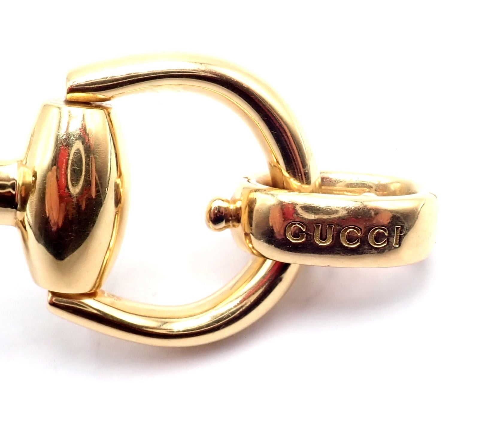 Gucci Jewelry & Watches:Fine Jewelry:Bracelets & Charms Authentic! Gucci Equestrian 18k Yellow Gold Large Horsebit Link Bracelet