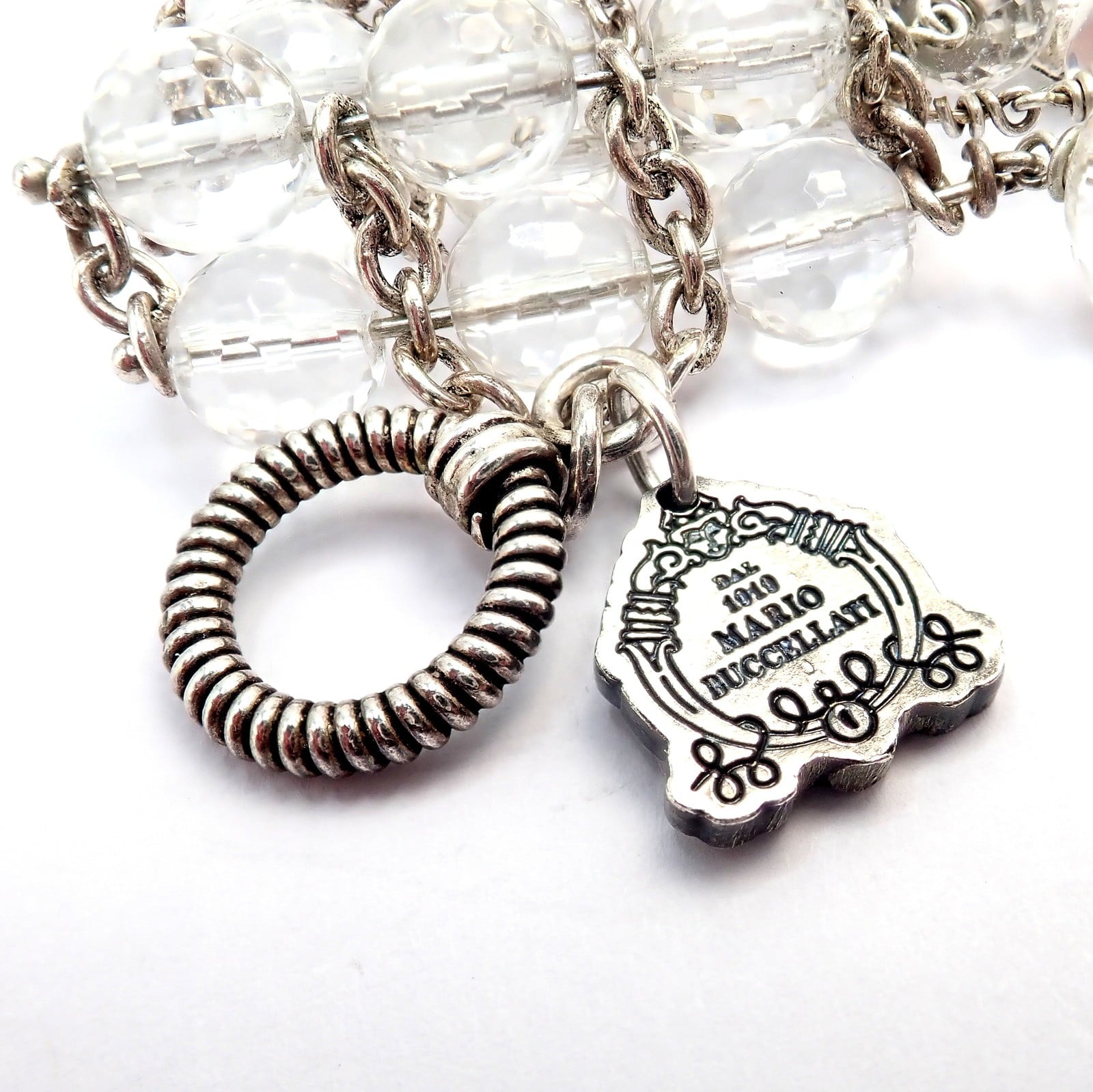 Buccellati Jewelry & Watches:Fine Jewelry:Bracelets & Charms Vintage Mario Buccellati Free Time Silver Quartz 3 Row Bead Fish Toggle Bracelet