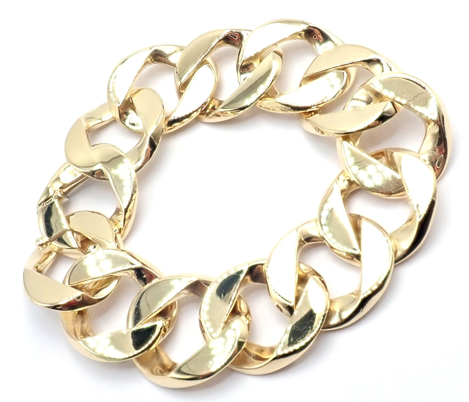 Verdura Jewelry & Watches:Fine Jewelry:Bracelets & Charms Rare! Authentic Verdura 18k Yellow Gold Curb Link Bracelet