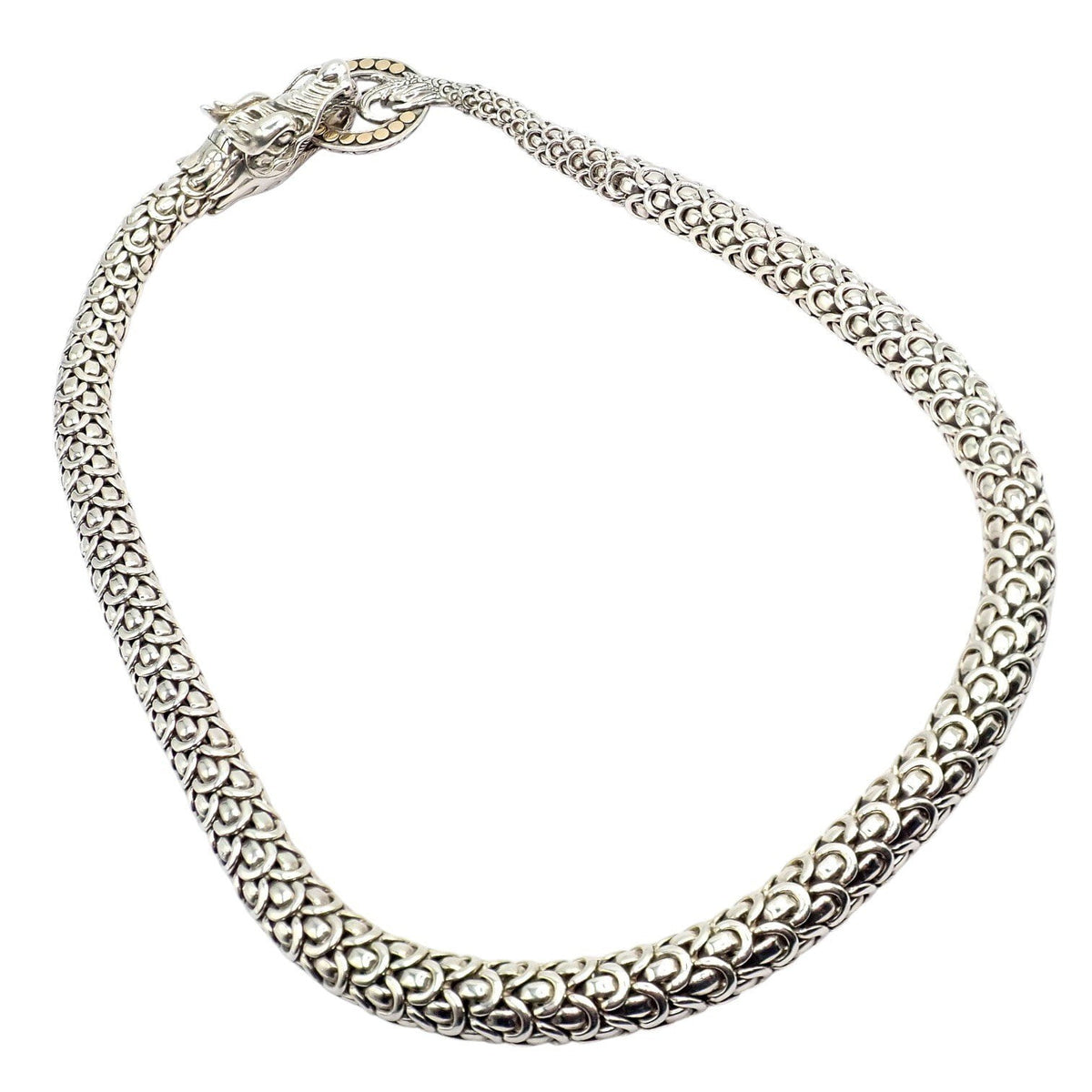 John Hardy Jewelry & Watches:Fine Jewelry:Necklaces & Pendants John Hardy JH Silver 18k Yellow Gold Naga Dragon Dots Necklace