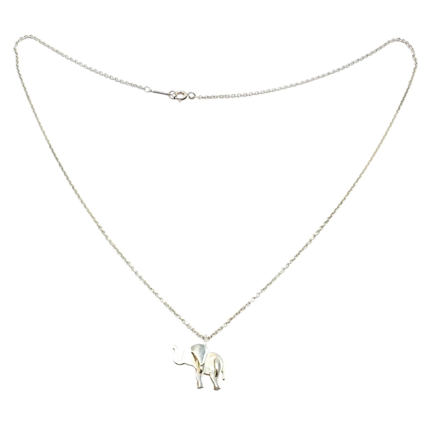 Rare! Tiffany & Co Silver Save The Wild Elephant Puzzle Pendant Necklace | Fortrove