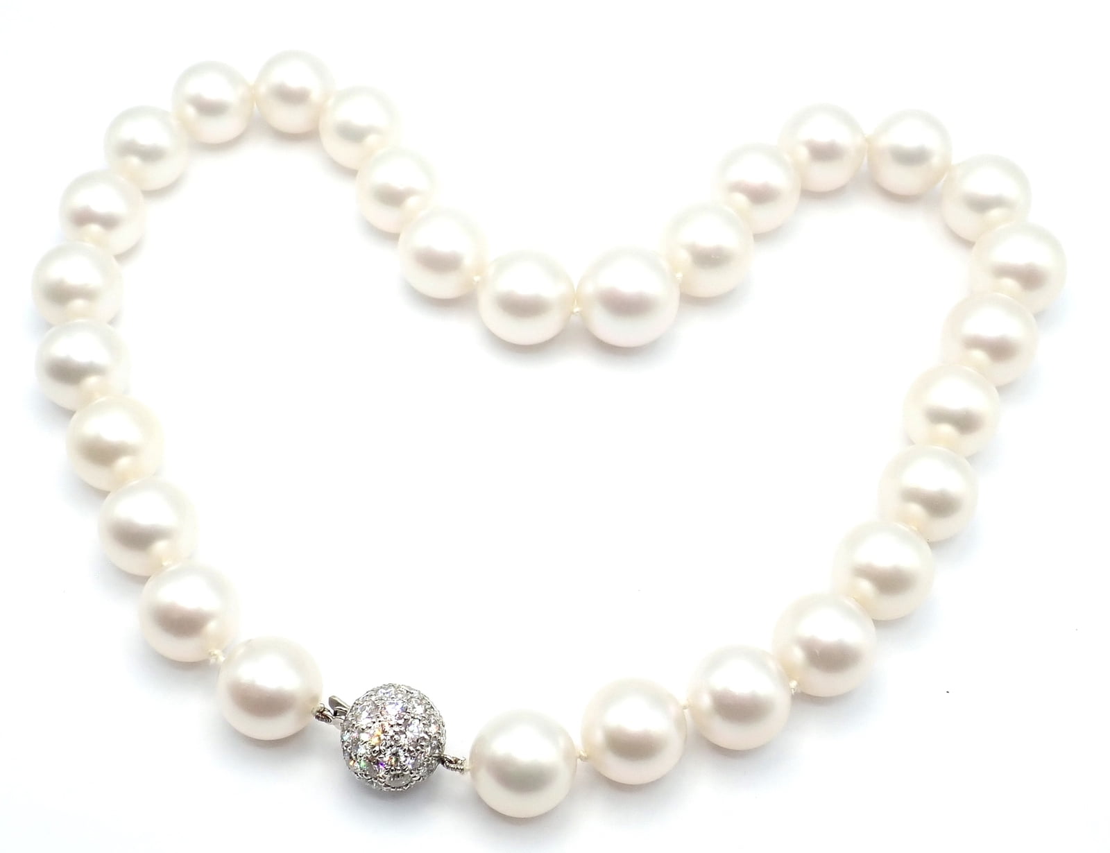 Tiffany & Co. Jewelry & Watches:Fine Jewelry:Necklaces & Pendants Authentic! Tiffany & Co Platinum Diamond South Sea Large Pearl Necklace Paper