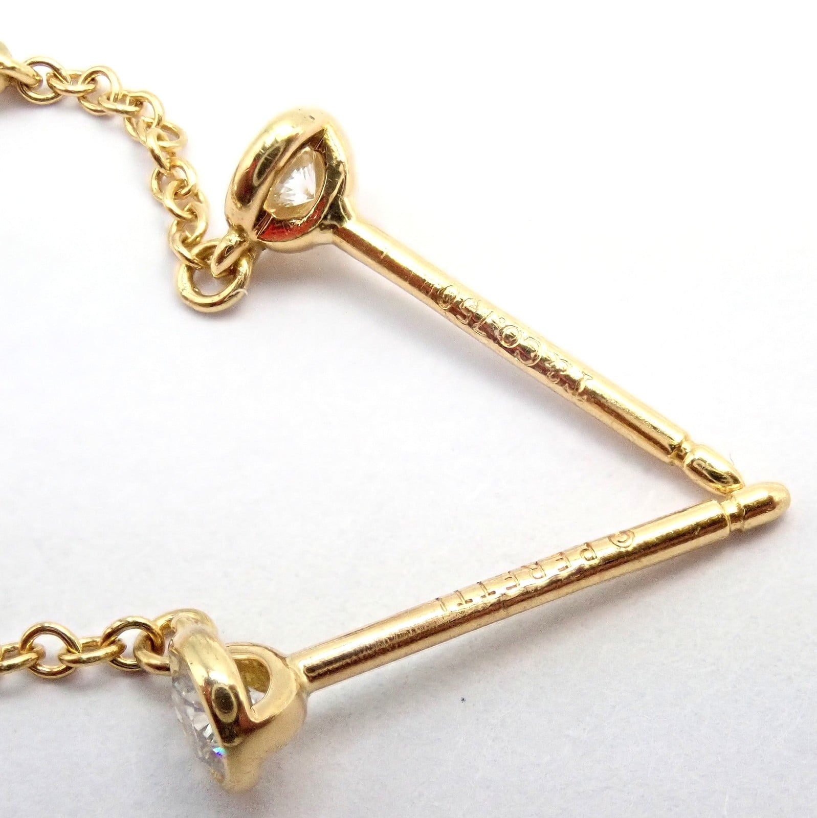 Tiffany & Co. Jewelry & Watches:Fine Jewelry:Earrings Rare! Tiffany & Co 18k Yellow Gold Peretti 10 Diamond By The Yard Drop Earrings