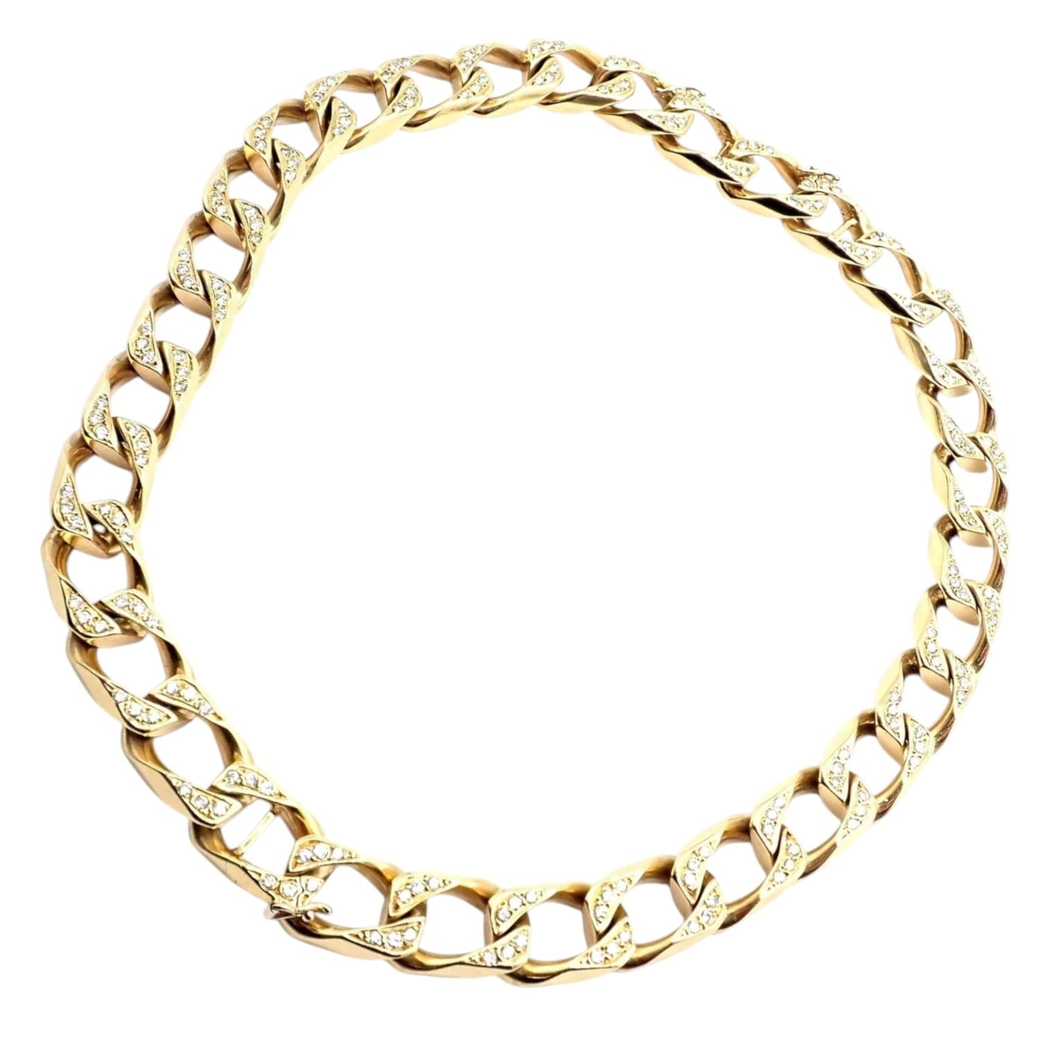 Bvlgari Jewelry & Watches:Fine Jewelry:Necklaces & Pendants Authentic! Bvlgari Bulgari 18k Yellow Gold Diamond Two Link Bracelets Necklace