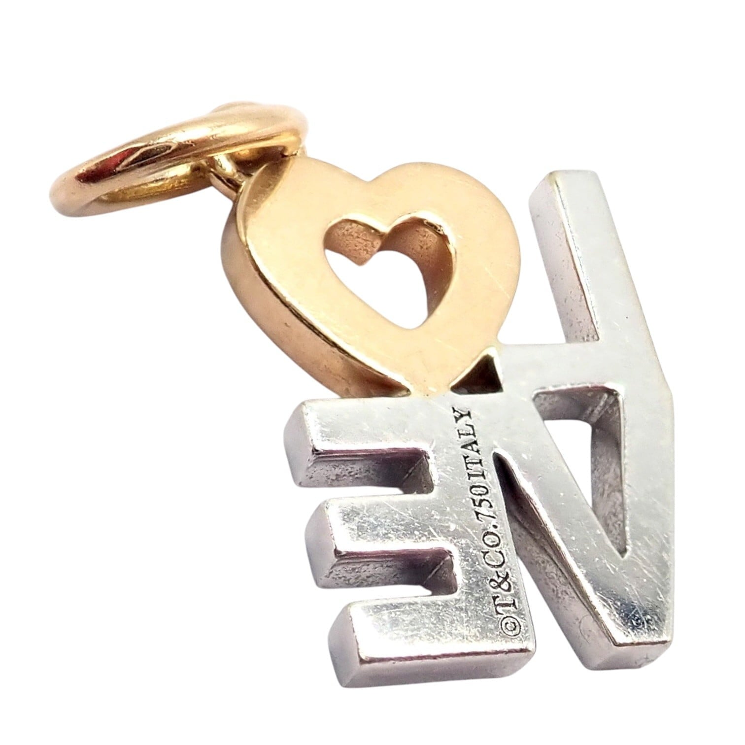 Tiffany & Co. Jewelry & Watches:Fine Jewelry:Necklaces & Pendants Tiffany & Co. 18k Yellow + White Gold LOVE Philadelphia Diamond Pendant Charm