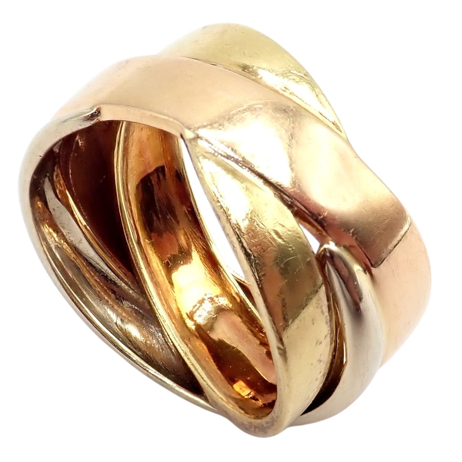 H.Stern Jewelry & Watches:Fine Jewelry:Rings Authentic! H. Stern 18k Tricolor Gold Stacked Band Ring sz 6
