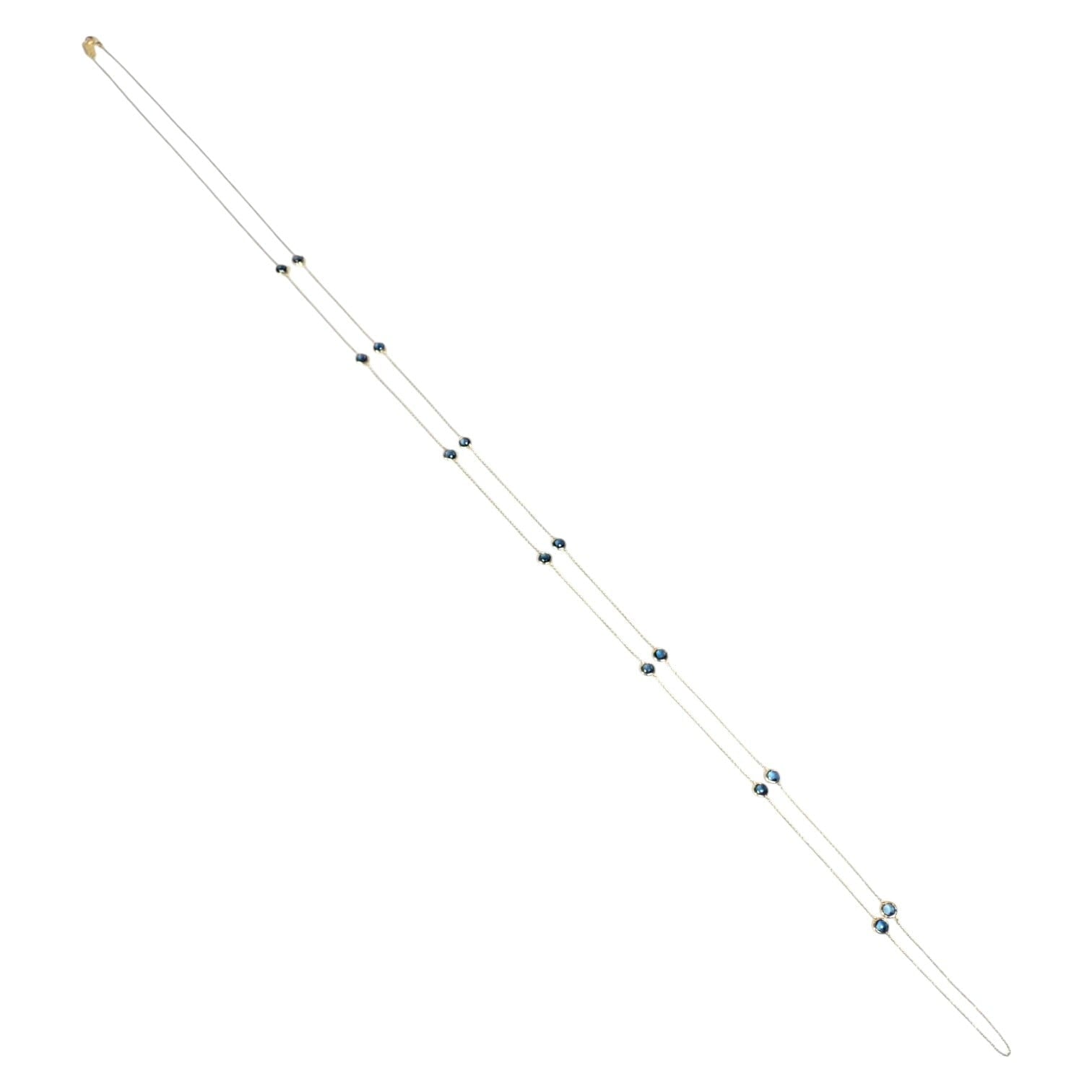 IPPOLITA Jewelry & Watches:Fine Jewelry:Necklaces & Pendants Ippolita 18k Yellow Gold 14 Station Blue Sapphire 48" Long Lollipop Necklace
