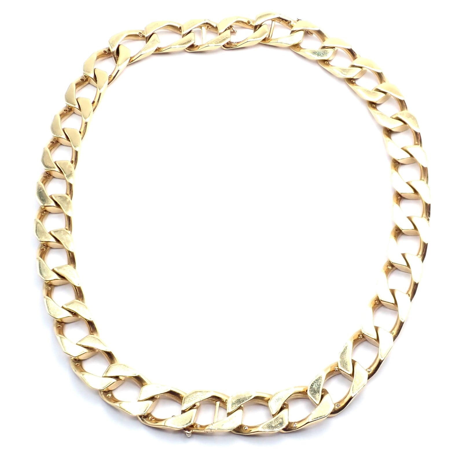 Bvlgari Jewelry & Watches:Fine Jewelry:Necklaces & Pendants Authentic! Bvlgari Bulgari 18k Yellow Gold Diamond Two Link Bracelets Necklace