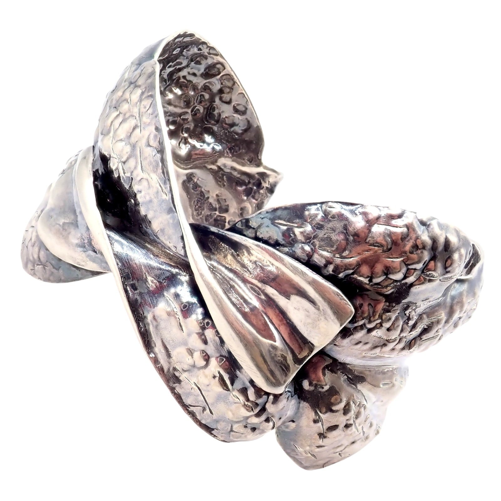 Buccellati Jewelry & Watches:Fine Jewelry:Bracelets & Charms Rare! Vintage Mario Buccellati Silver Magnolia Leaf Branch Cuff Bracelet