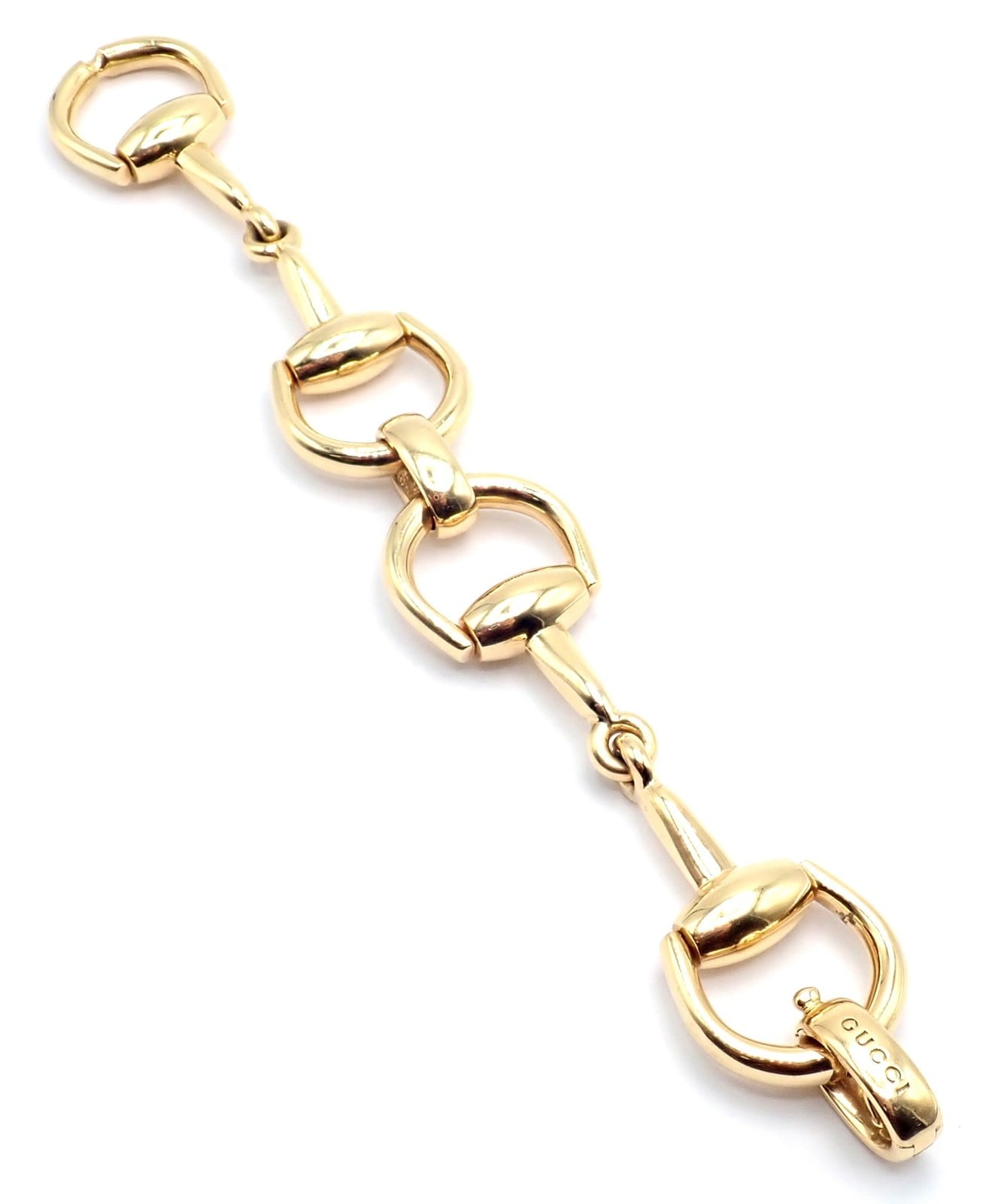 Gucci Jewelry & Watches:Fine Jewelry:Bracelets & Charms Authentic! Gucci Equestrian 18k Yellow Gold Large Horsebit Link Bracelet