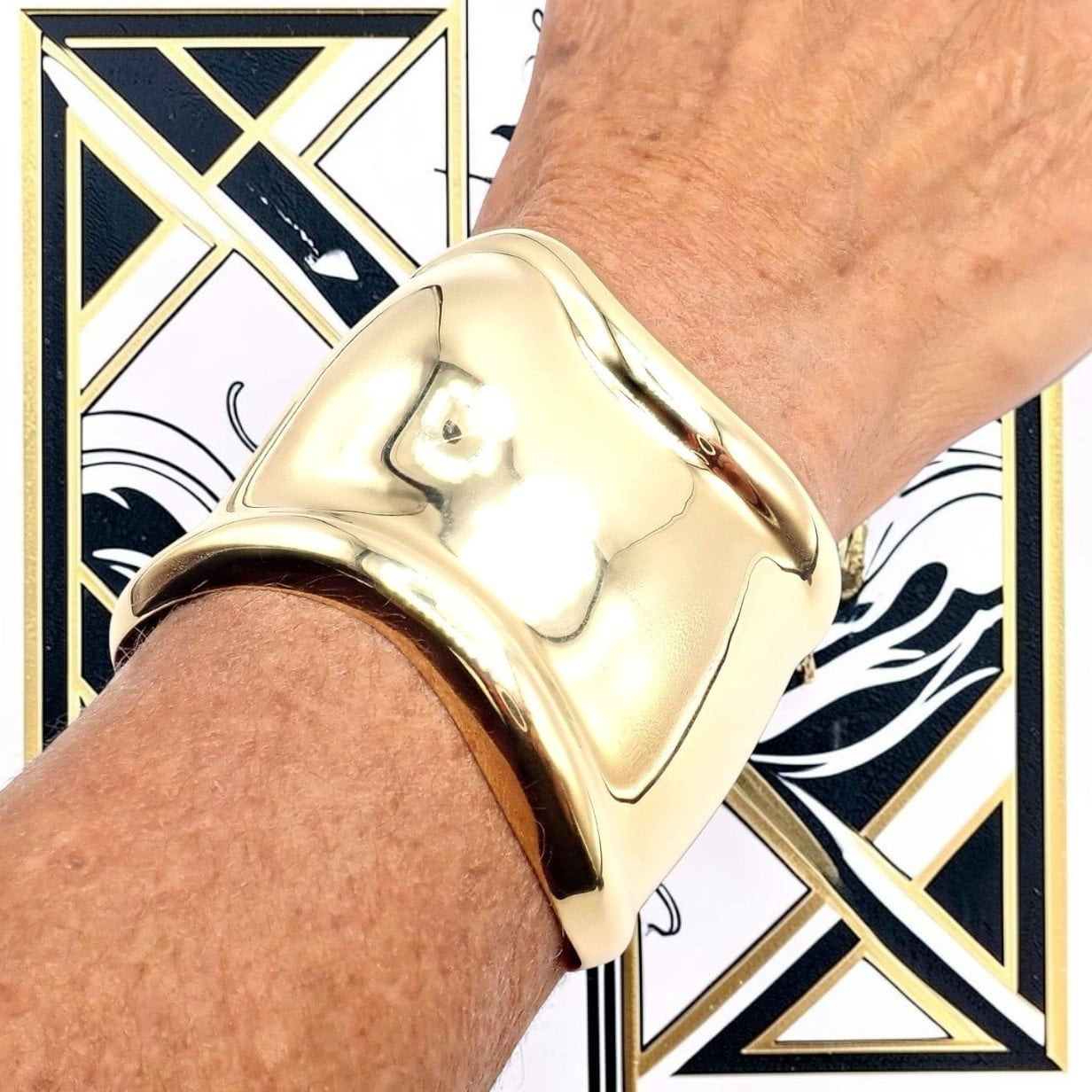 Tiffany & Co. Jewelry & Watches:Fine Jewelry:Bracelets & Charms Authentic! Tiffany & Co Peretti 18k Yellow Gold Medium Bone Cuff Bracelet 104g