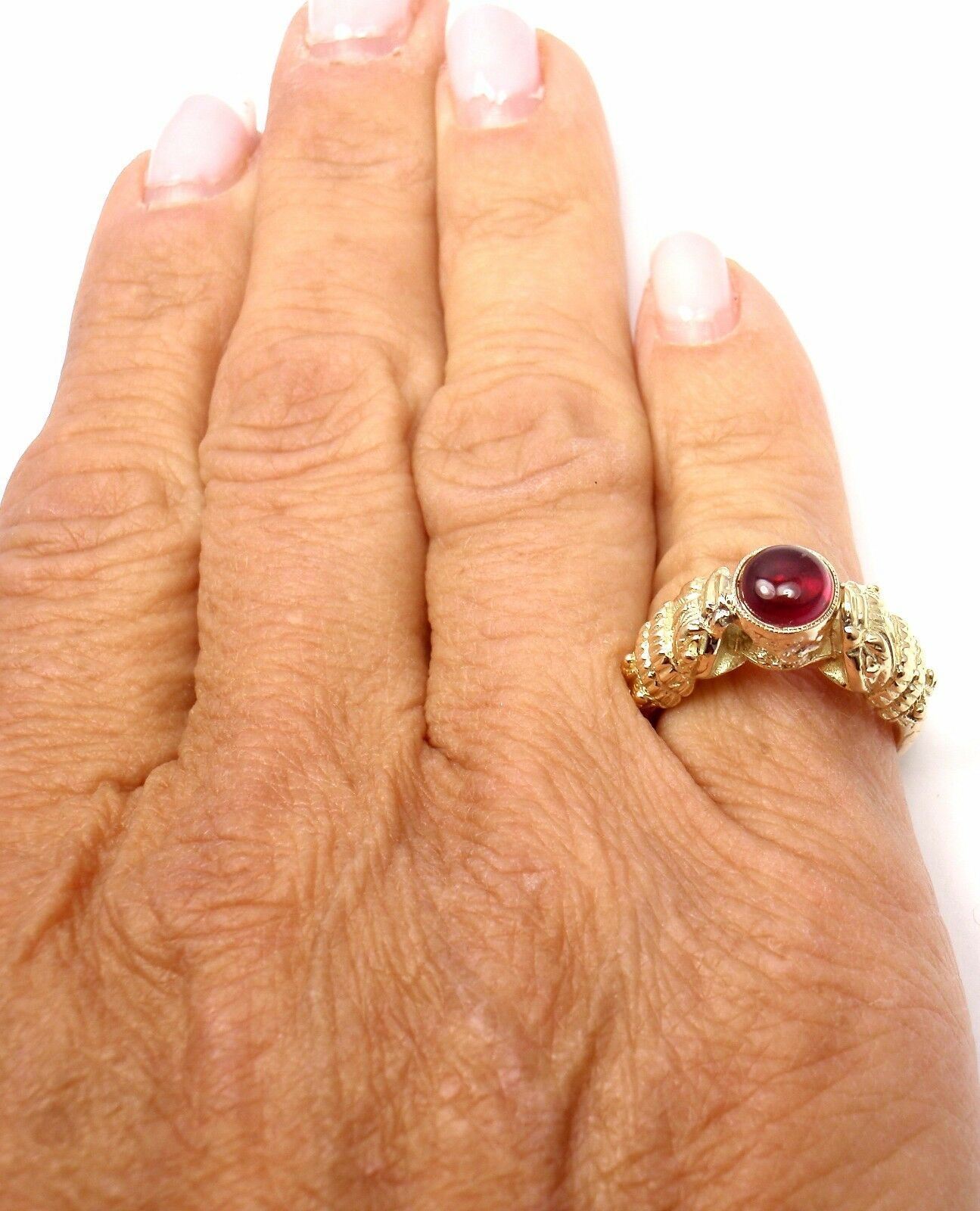 Zolotas Jewelry & Watches:Fine Jewelry:Rings Very Rare! Authentic Zolotas Greece 18k Yellow Gold Pink Tourmaline Band Ring