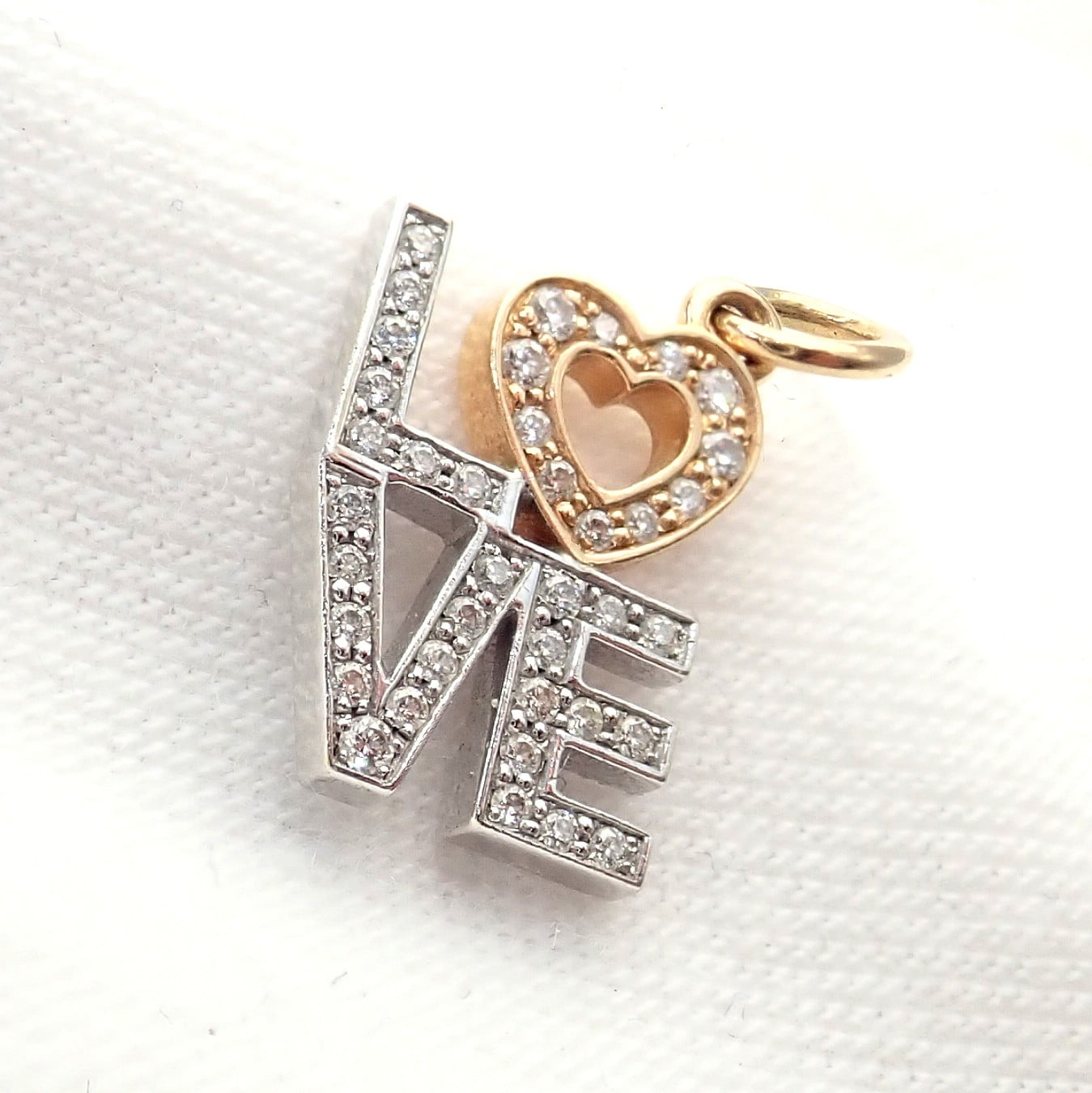 Tiffany & Co. Jewelry & Watches:Fine Jewelry:Necklaces & Pendants Tiffany & Co. 18k Yellow + White Gold LOVE Philadelphia Diamond Pendant Charm