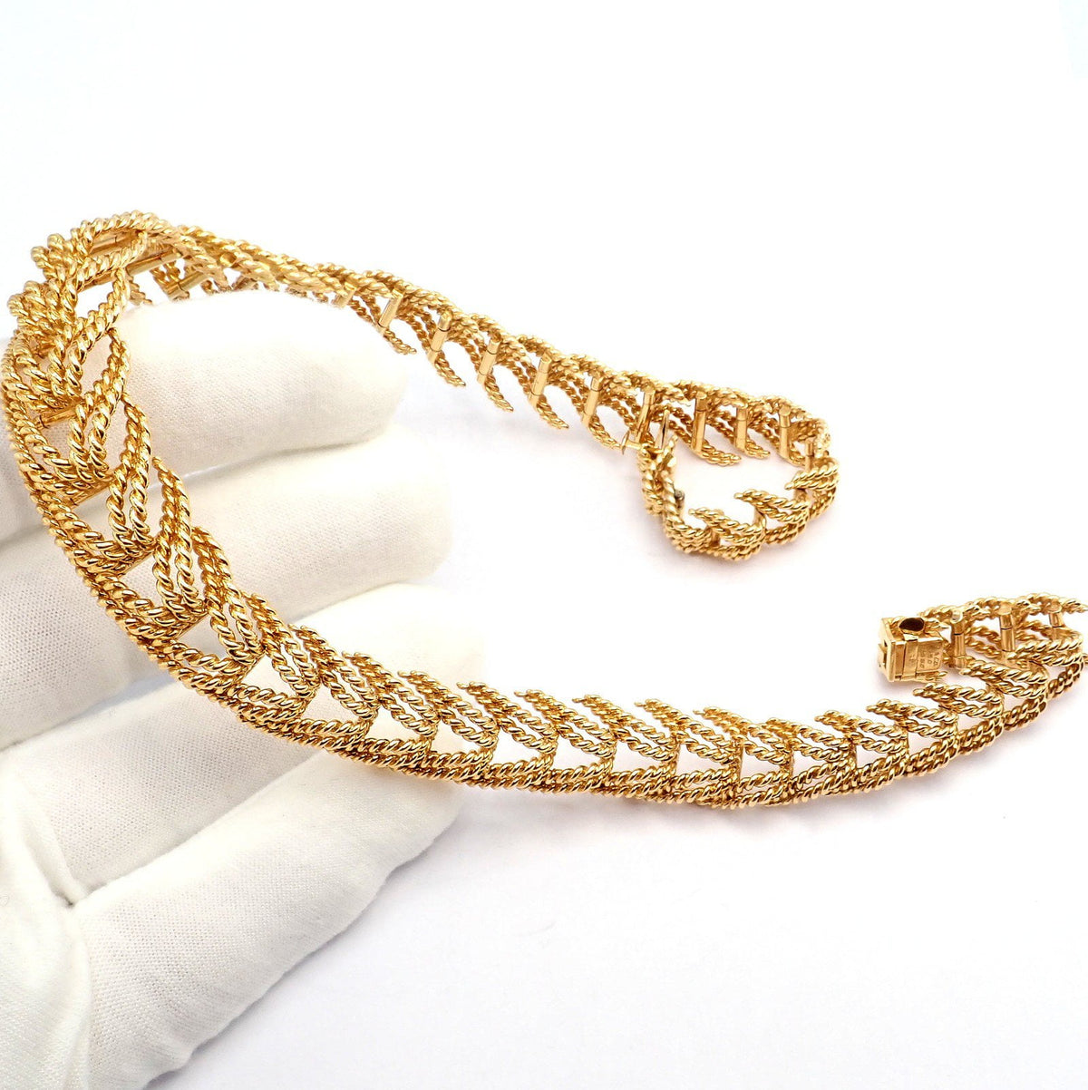 Tiffany & Co. Jewelry & Watches:Fine Jewelry:Necklaces & Pendants Vintage! Tiffany & Co France Georges Lenfant 18k Yellow Gold Rope Necklace