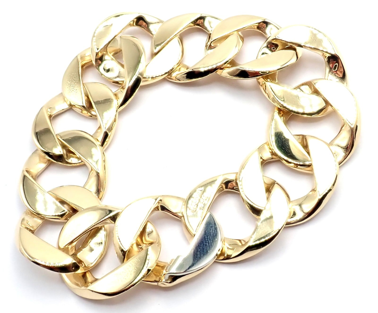 Verdura Jewelry & Watches:Fine Jewelry:Bracelets & Charms Rare! Authentic Verdura 18k Yellow Gold Curb Link Bracelet