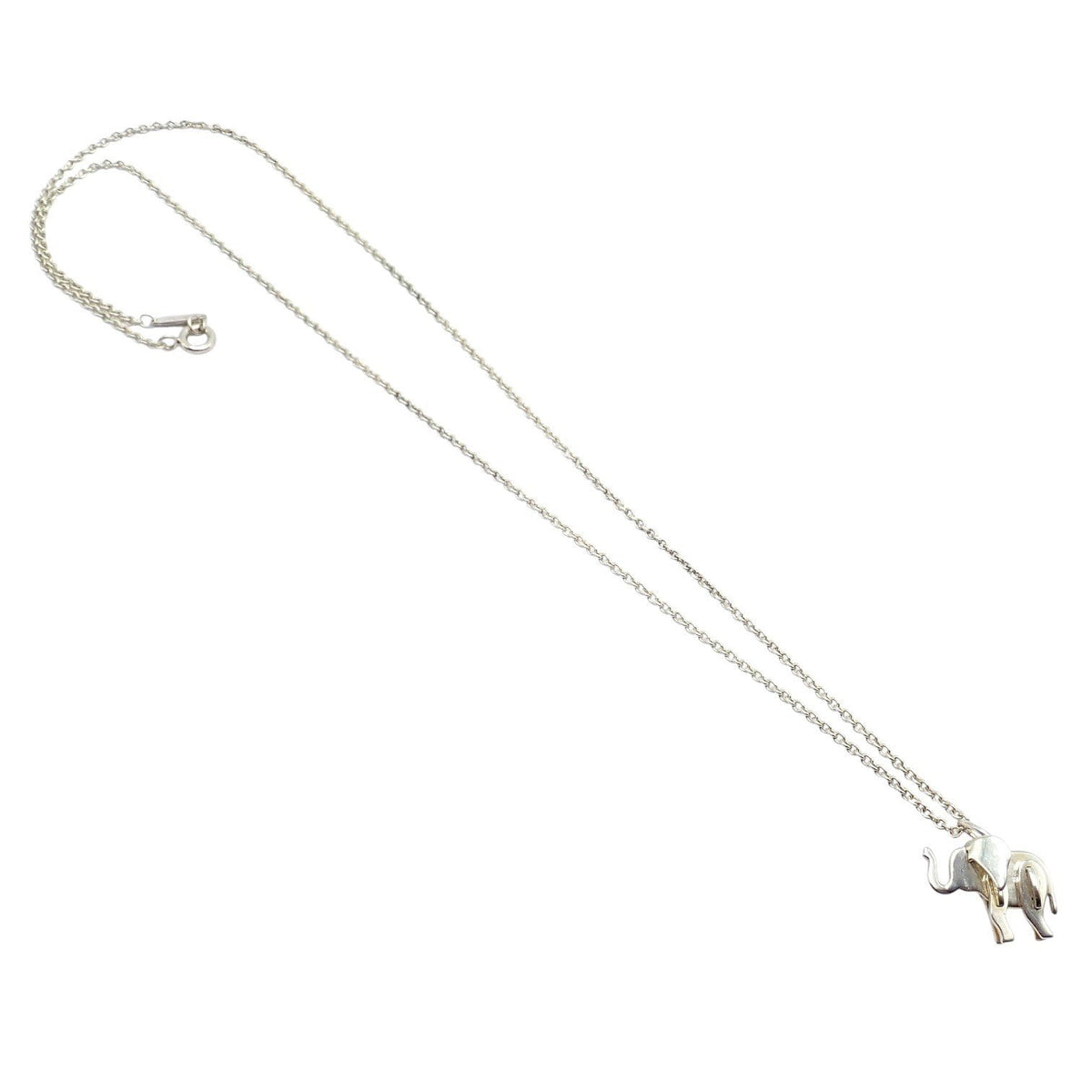 Tiffany & Co. Jewelry & Watches:Fine Jewelry:Necklaces & Pendants Rare! Tiffany & Co Silver Save The Wild Elephant Puzzle Pendant Necklace