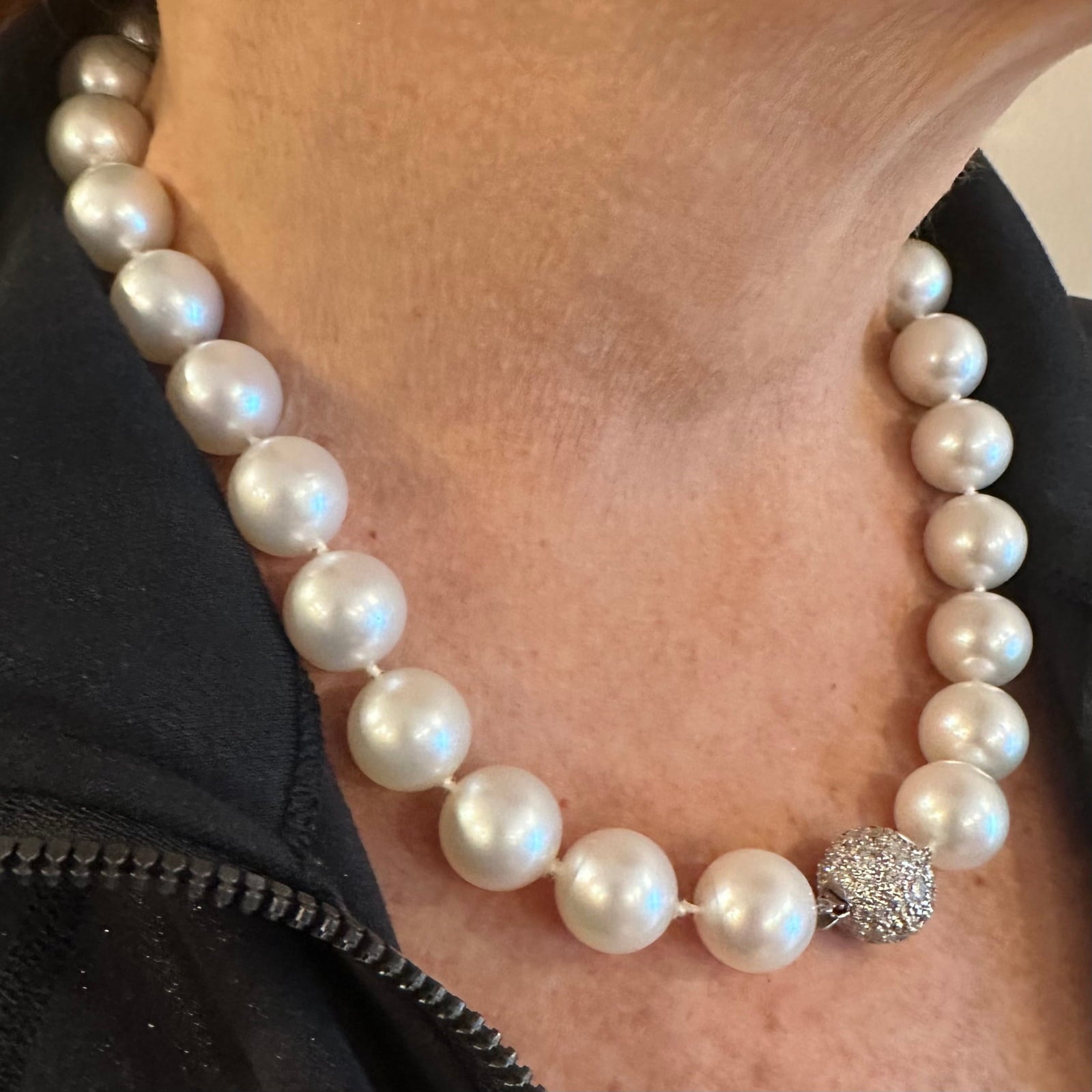 Tiffany & Co. Jewelry & Watches:Fine Jewelry:Necklaces & Pendants Authentic! Tiffany & Co Platinum Diamond South Sea Large Pearl Necklace Paper