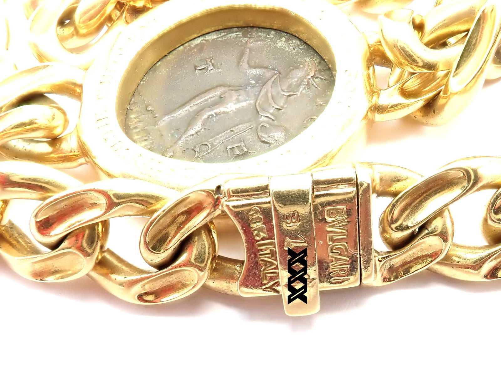 Bvlgari Jewelry & Watches:Fine Jewelry:Necklaces & Pendants Bvlgari Bulgari 18k Yellow Gold Antique 8 Coin Monete 32" Long Link Necklace