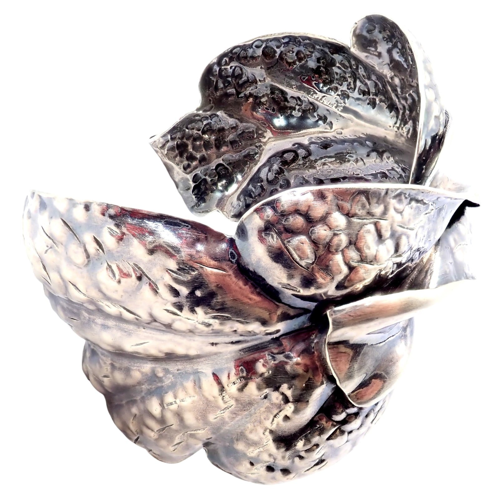 Buccellati Jewelry & Watches:Fine Jewelry:Bracelets & Charms Rare! Vintage Mario Buccellati Silver Magnolia Leaf Branch Cuff Bracelet