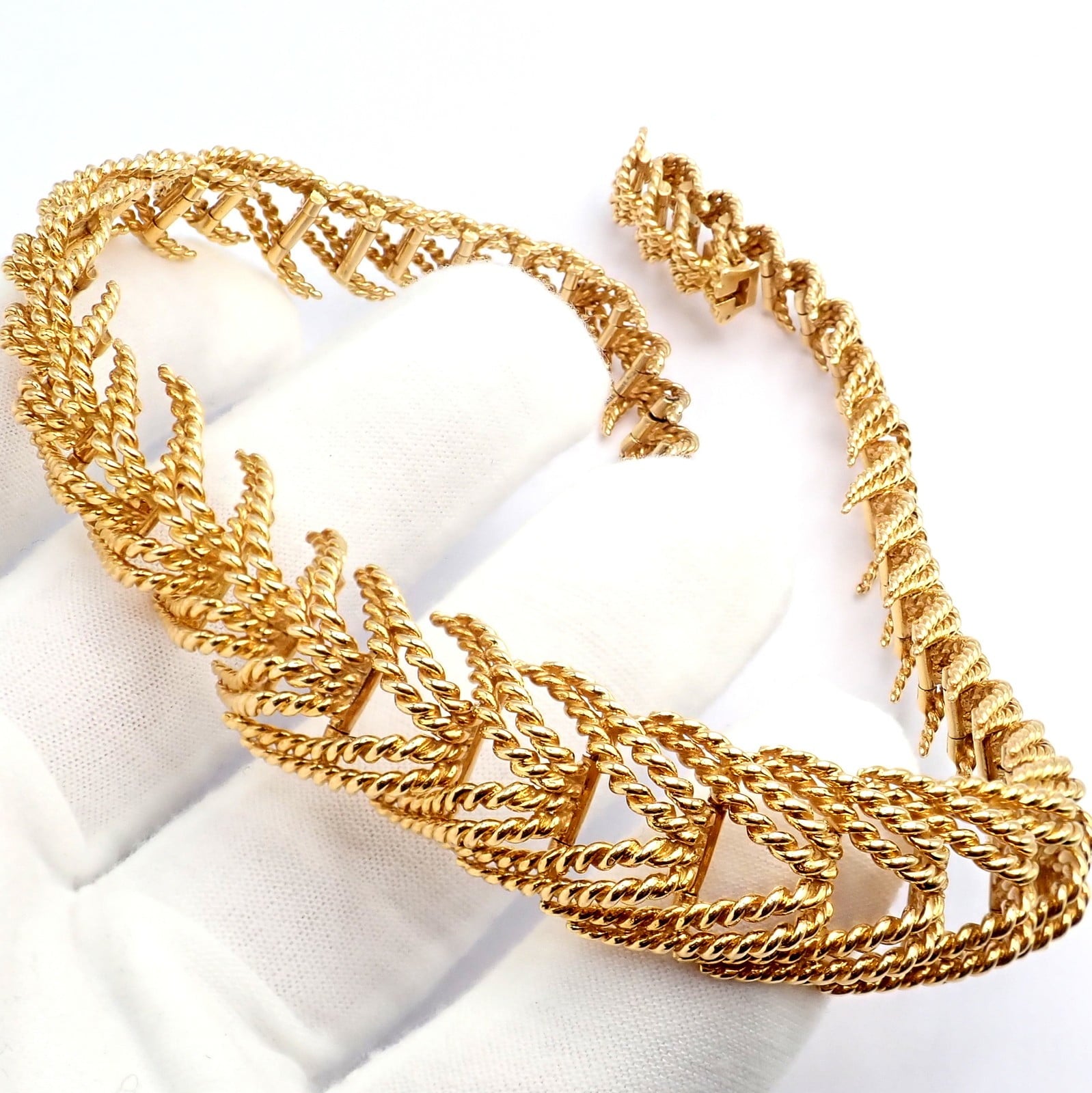 Tiffany & Co. Jewelry & Watches:Fine Jewelry:Necklaces & Pendants Vintage! Tiffany & Co France Georges Lenfant 18k Yellow Gold Rope Necklace