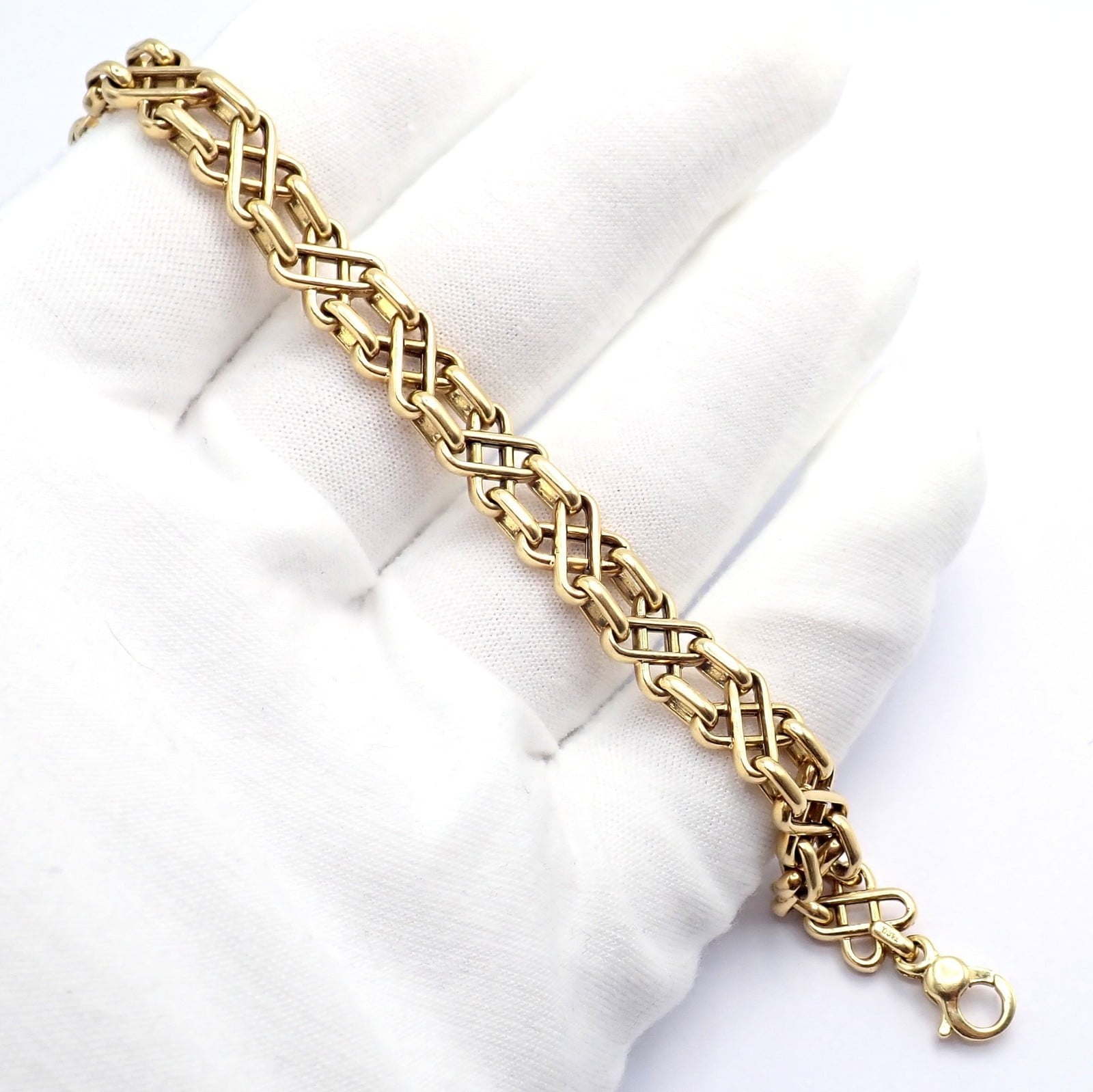 Tiffany & Co. Jewelry & Watches:Fine Jewelry:Bracelets & Charms Authentic Vintage! Tiffany & Co 18k Yellow Gold Basket Weave Bracelet