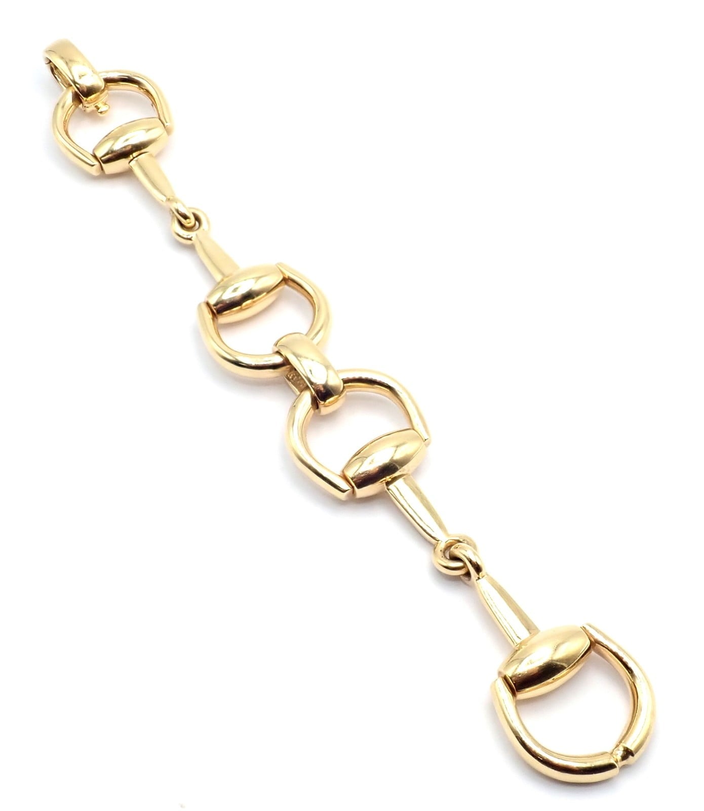 Gucci Jewelry & Watches:Fine Jewelry:Bracelets & Charms Authentic! Gucci Equestrian 18k Yellow Gold Large Horsebit Link Bracelet