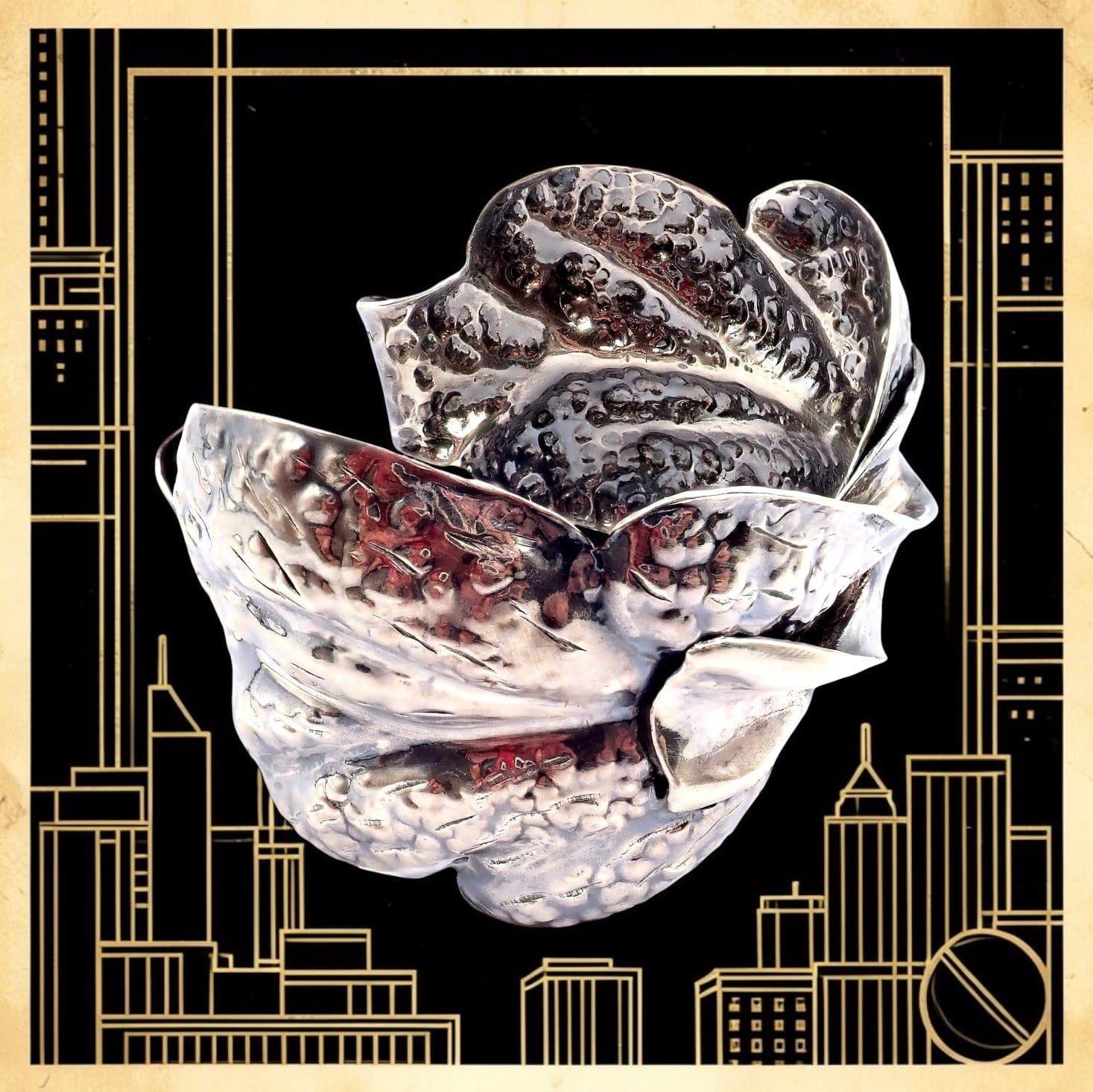 Buccellati Jewelry & Watches:Fine Jewelry:Bracelets & Charms Rare! Vintage Mario Buccellati Silver Magnolia Leaf Branch Cuff Bracelet