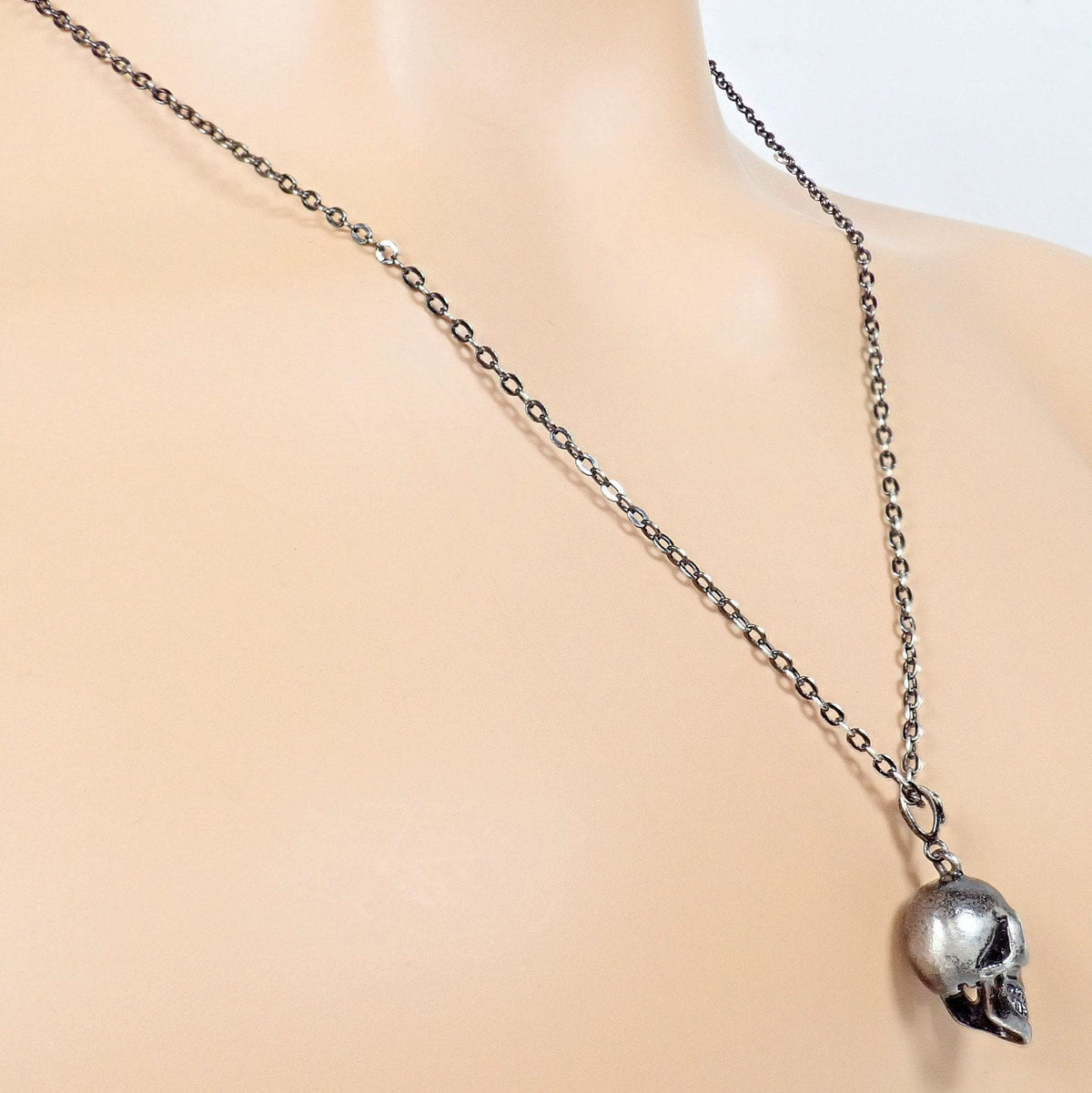 Loree Rodkin Jewelry & Watches:Fine Jewelry:Necklaces & Pendants Rare! Vintage Loree Rodkin Blackened Silver Charming Skull Necklace 20"