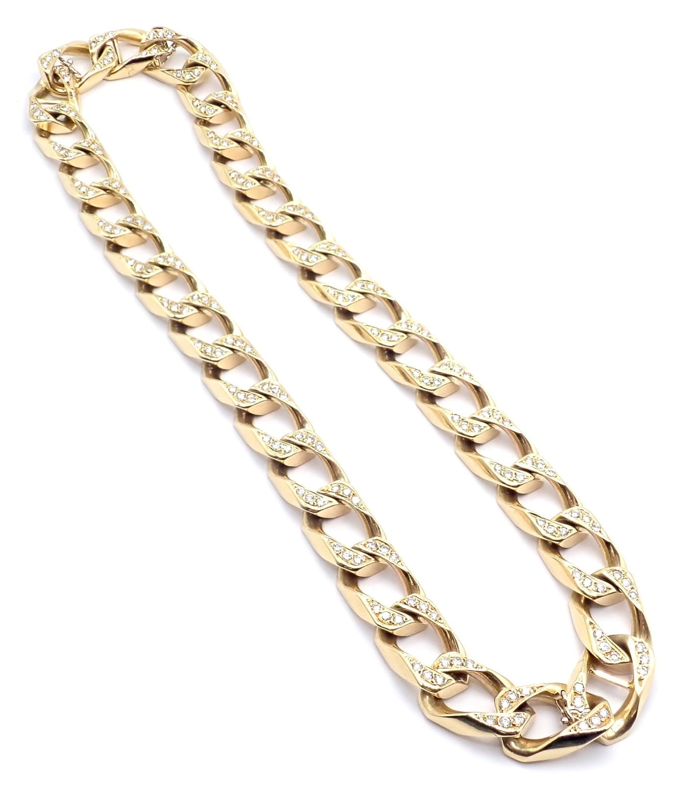 Bvlgari Jewelry & Watches:Fine Jewelry:Necklaces & Pendants Authentic! Bvlgari Bulgari 18k Yellow Gold Diamond Two Link Bracelets Necklace