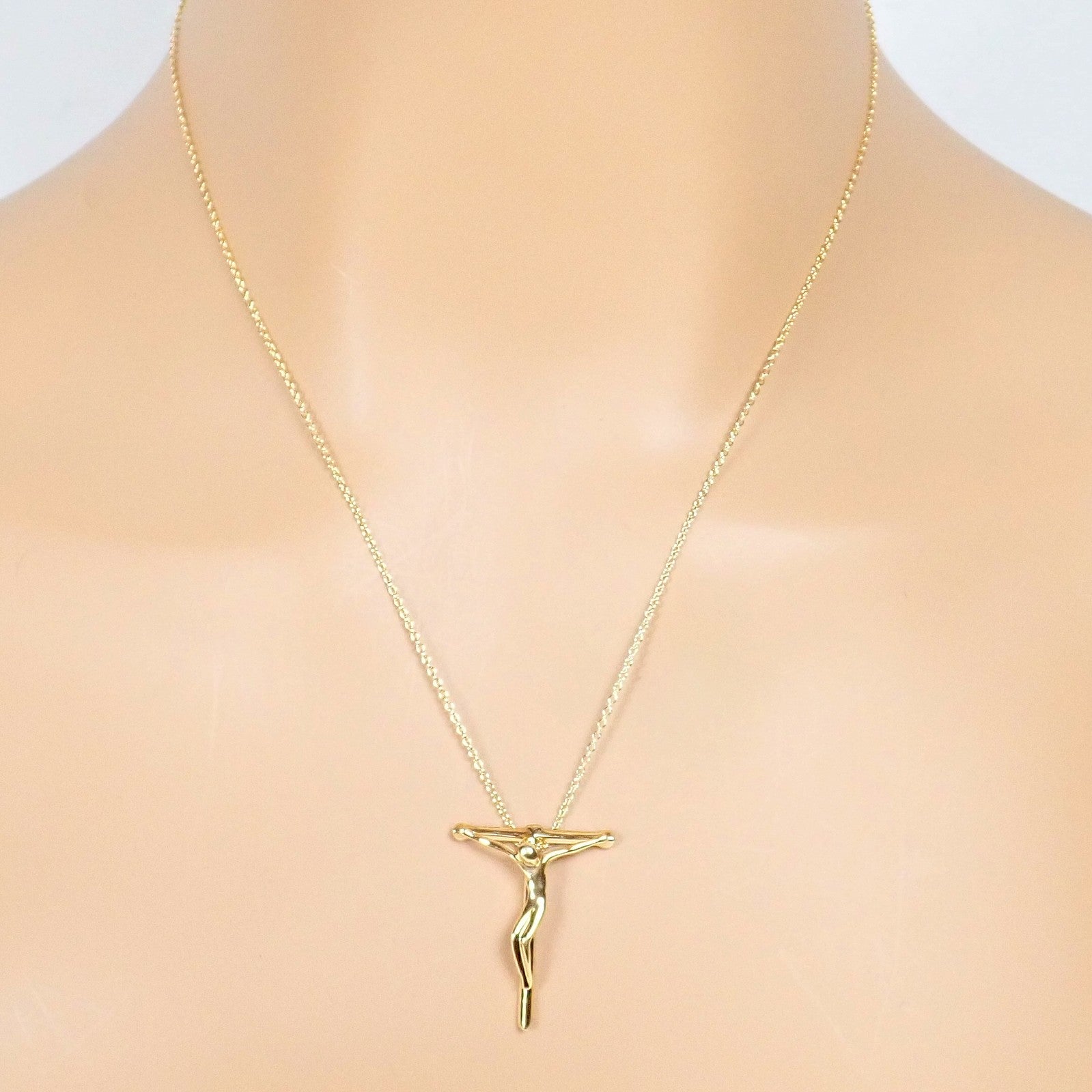 Vintage! Tiffany & Co Peretti 18k Gold Jesus Rosary Cross Pendant Necklace | Fortrove