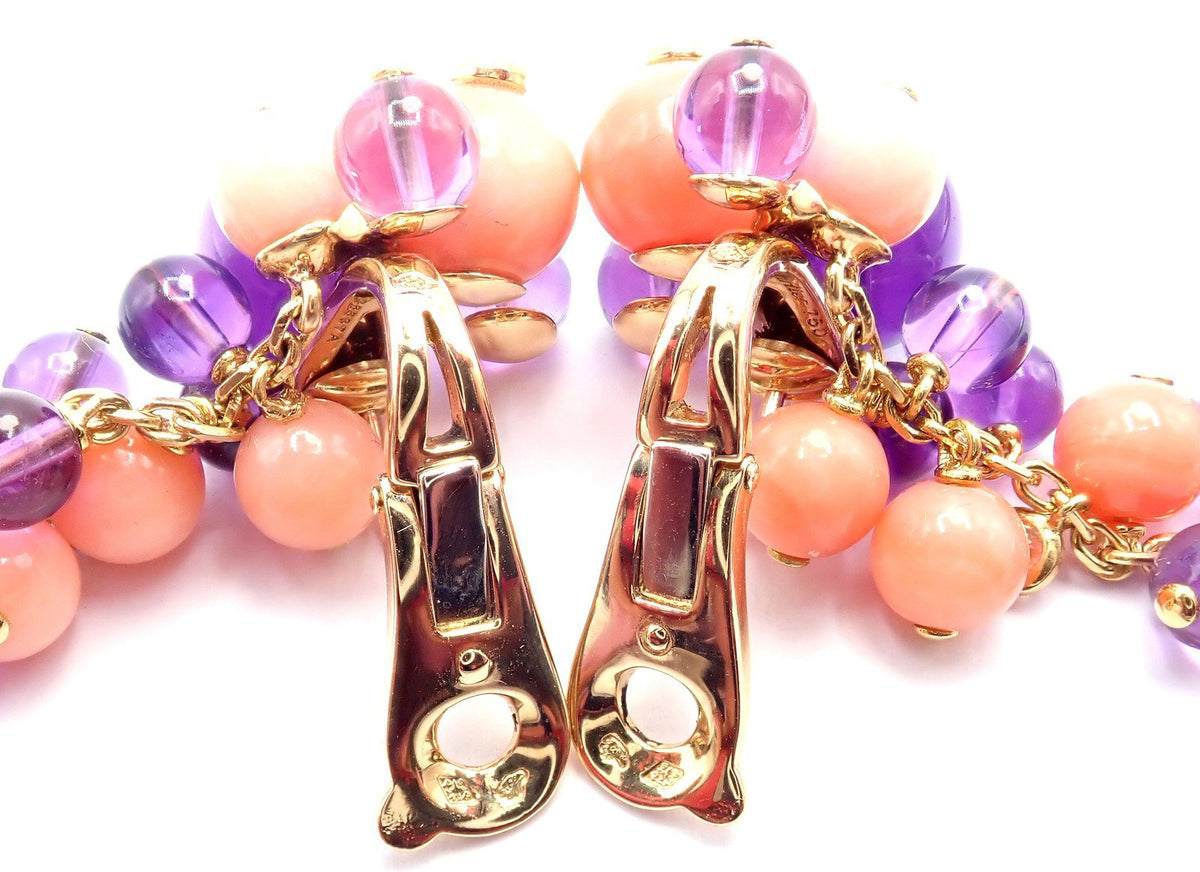 Cartier Jewelry & Watches:Fine Jewelry:Earrings Rare! Authentic Cartier 18k Rose Gold Coral Diamond Delices De Goa Band Ring
