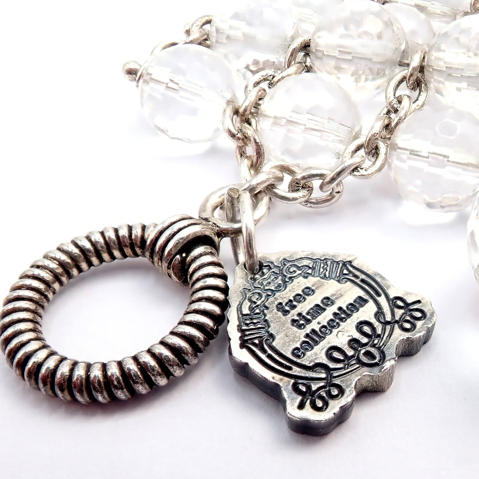 Buccellati Jewelry & Watches:Fine Jewelry:Bracelets & Charms Vintage Mario Buccellati Free Time Silver Quartz 3 Row Bead Fish Toggle Bracelet