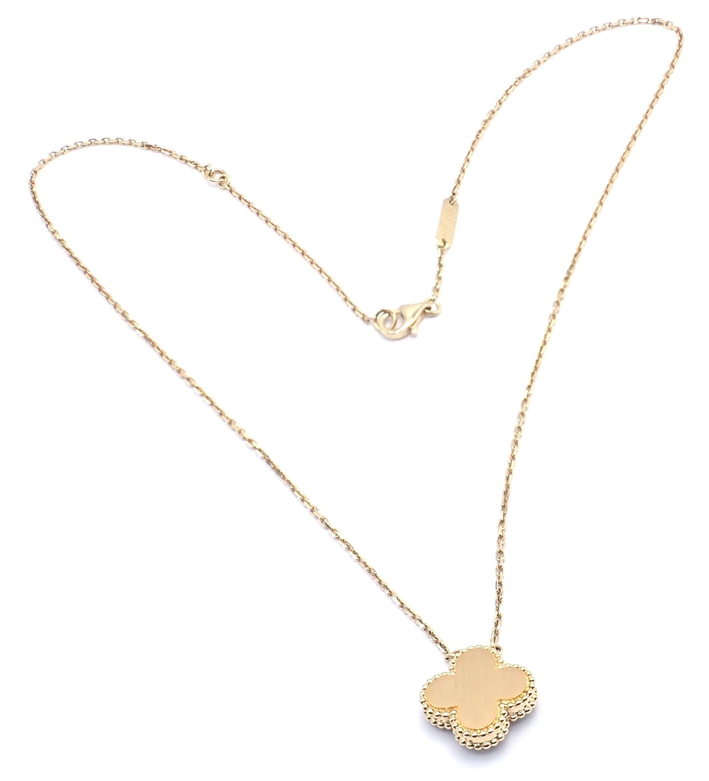 Van Cleef & Arpels Diamond 18k Vintage Alhambra Malachite Holiday 2013 Necklace | Fortrove