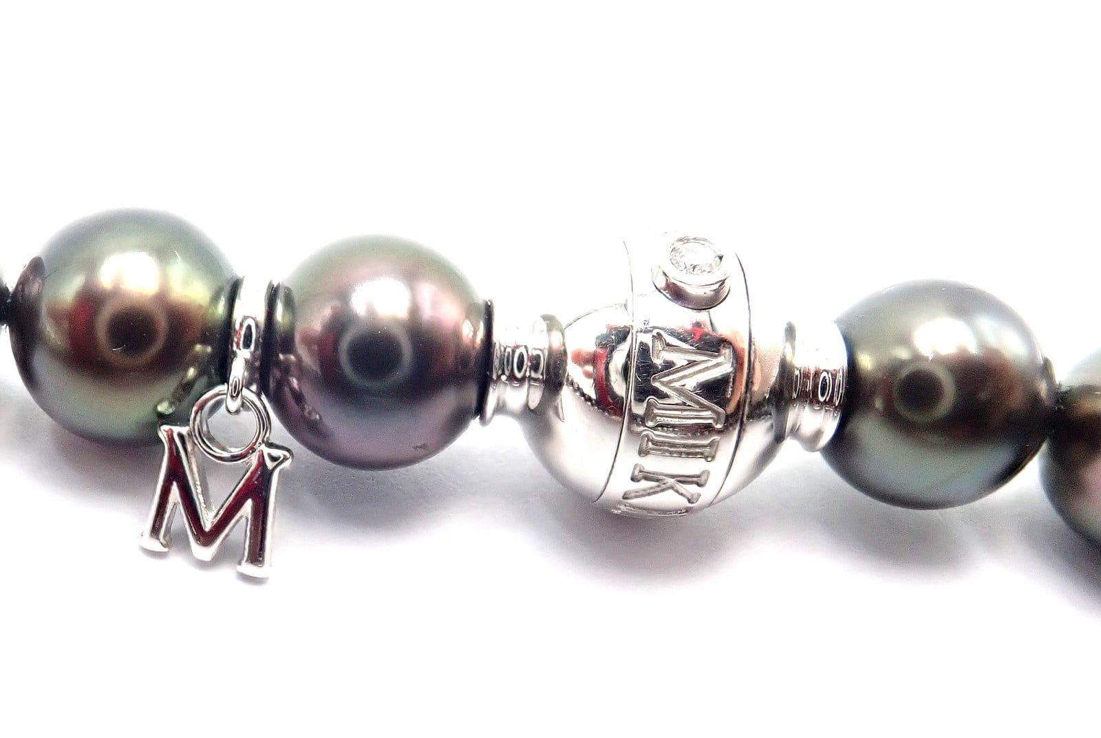 Mikimoto Jewelry & Watches:Fine Jewelry:Necklaces & Pendants Mikimoto 18k White Gold Diamond Large Tahitian South Sea Pearl Strand Necklace