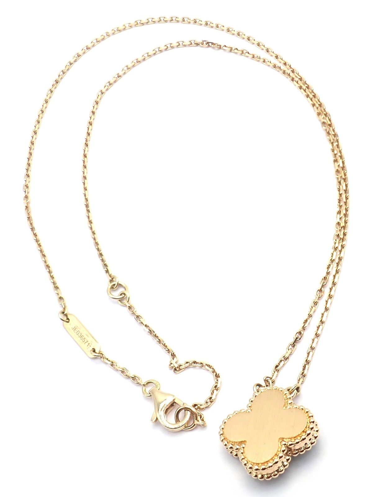 Van Cleef & Arpels Diamond 18k Vintage Alhambra Malachite Holiday 2013 Necklace | Fortrove