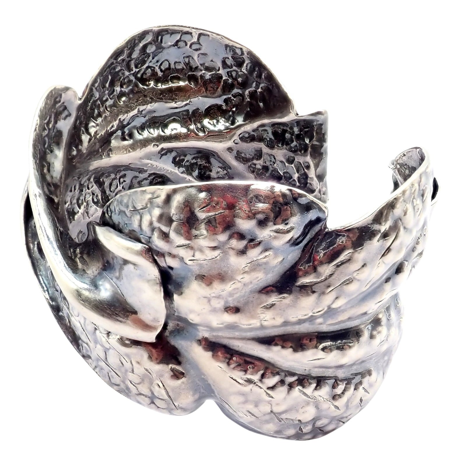 Buccellati Jewelry & Watches:Fine Jewelry:Bracelets & Charms Rare! Vintage Mario Buccellati Silver Magnolia Leaf Branch Cuff Bracelet