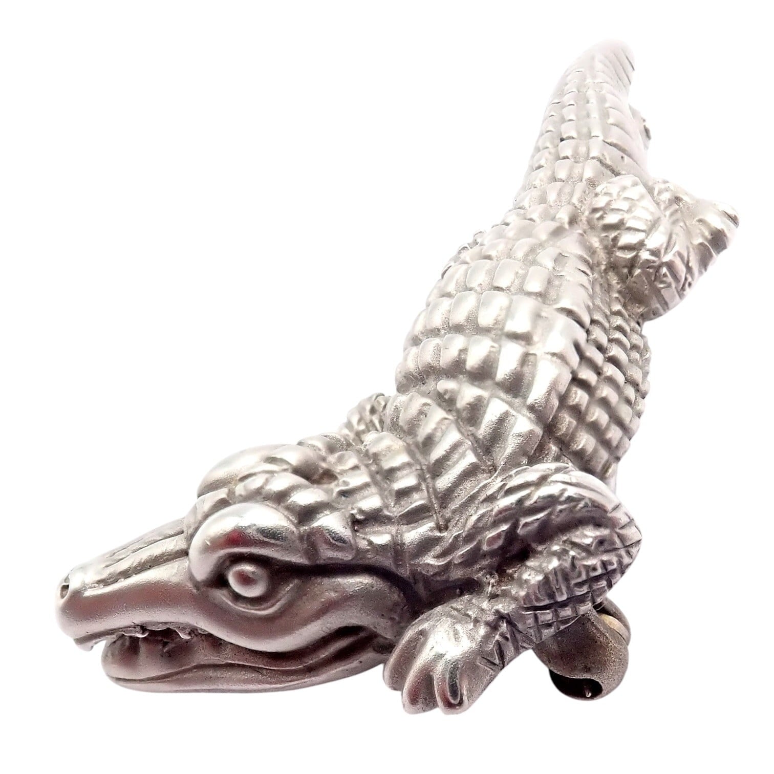 Kieselstein-Cord Jewelry & Watches:Fine Jewelry:Brooches & Pins Rare! Vintage Kieselstein Cord 18k White Gold Alligator Brooch Pin 1988