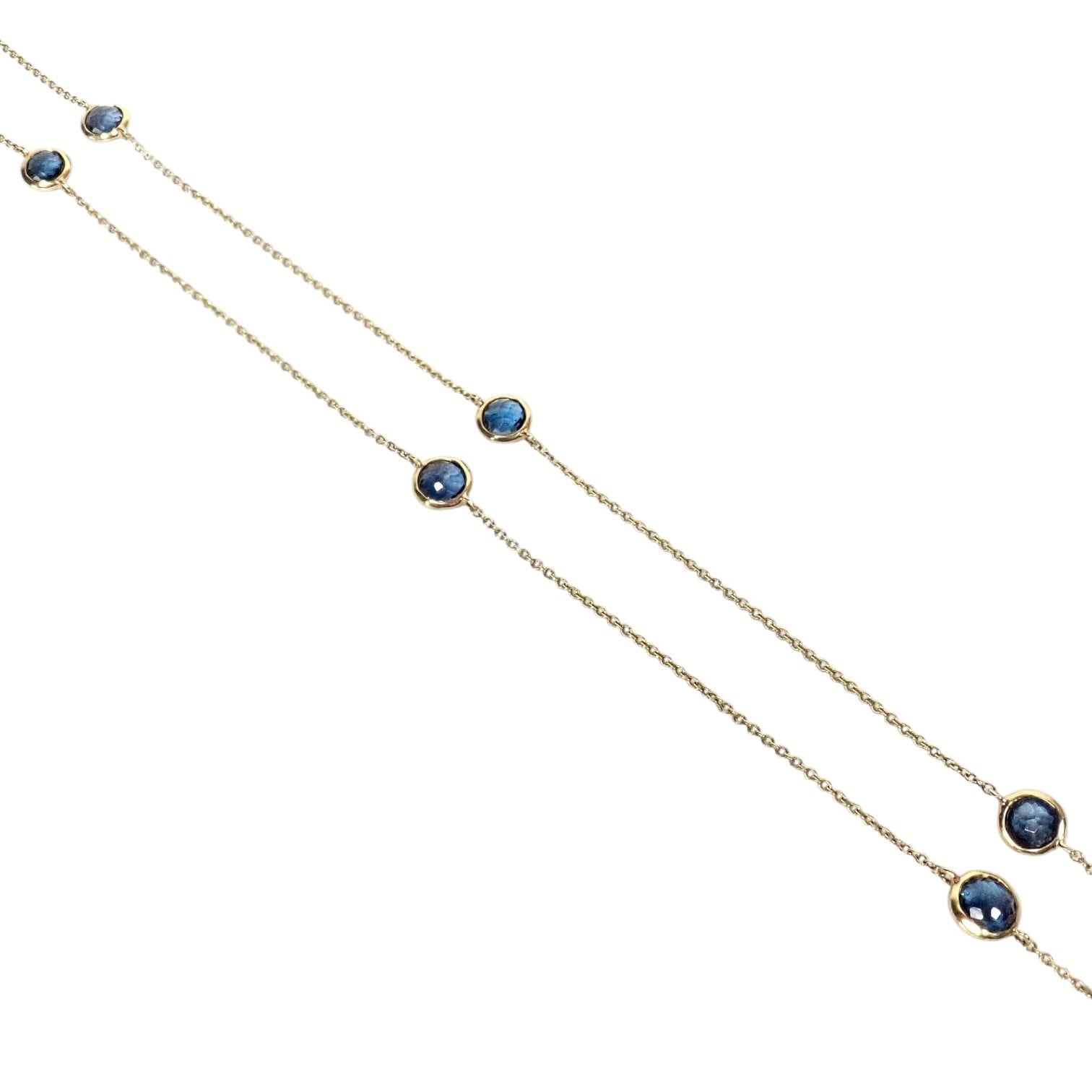 IPPOLITA Jewelry & Watches:Fine Jewelry:Necklaces & Pendants Ippolita 18k Yellow Gold 14 Station Blue Sapphire 48" Long Lollipop Necklace