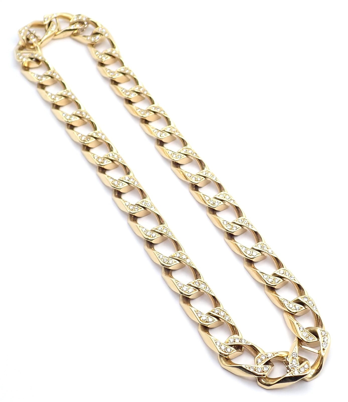 Bvlgari Jewelry & Watches:Fine Jewelry:Necklaces & Pendants Authentic! Bvlgari Bulgari 18k Yellow Gold Diamond Two Link Bracelets Necklace