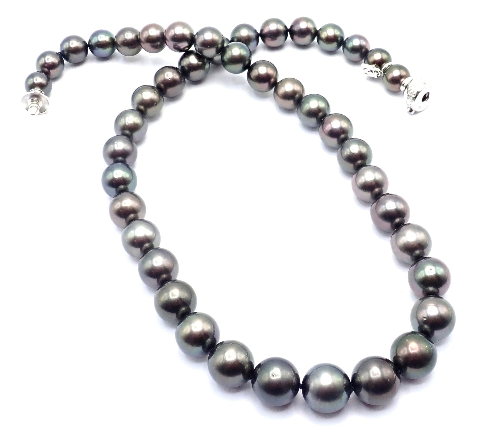 Mikimoto Jewelry & Watches:Fine Jewelry:Necklaces & Pendants Mikimoto 18k White Gold Diamond Large Tahitian South Sea Pearl Strand Necklace