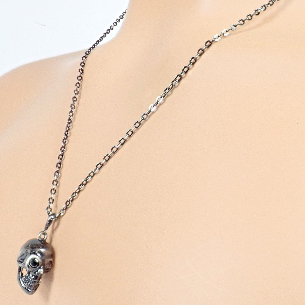 Loree Rodkin Jewelry & Watches:Fine Jewelry:Necklaces & Pendants Rare! Vintage Loree Rodkin Blackened Silver Charming Skull Necklace 20"