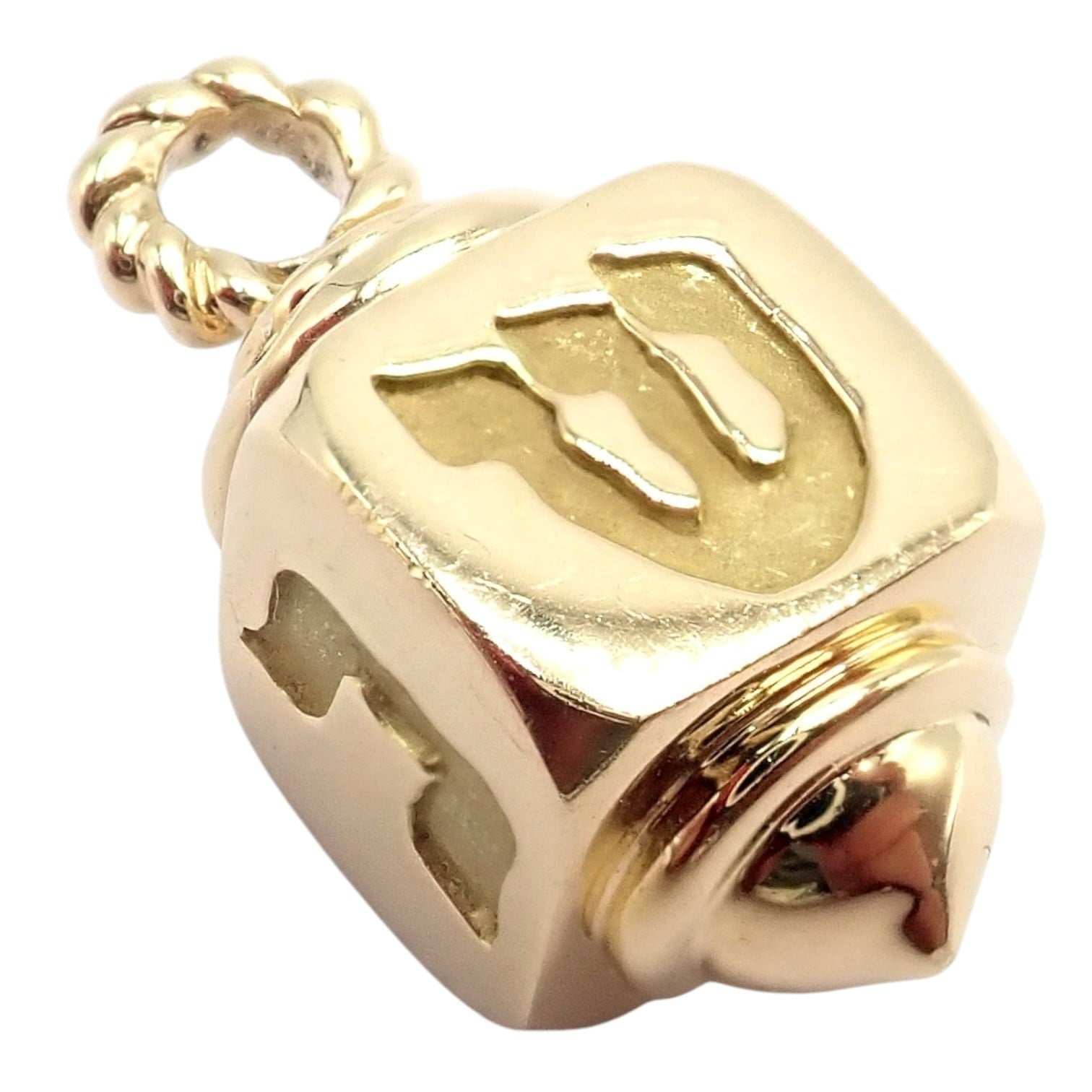 Ultra Rare Vintage Tiffany & Co. 18k Yellow Channukah Dreidel Charm Pendant | Fortrove