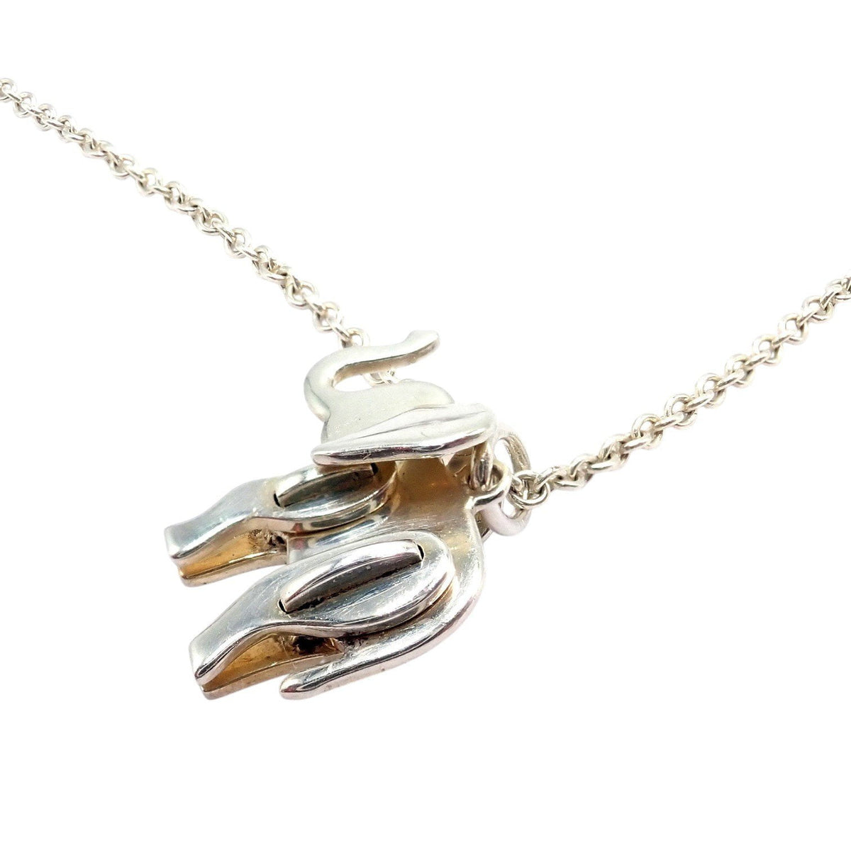 Tiffany & Co. Jewelry & Watches:Fine Jewelry:Necklaces & Pendants Rare! Tiffany & Co Silver Save The Wild Elephant Puzzle Pendant Necklace