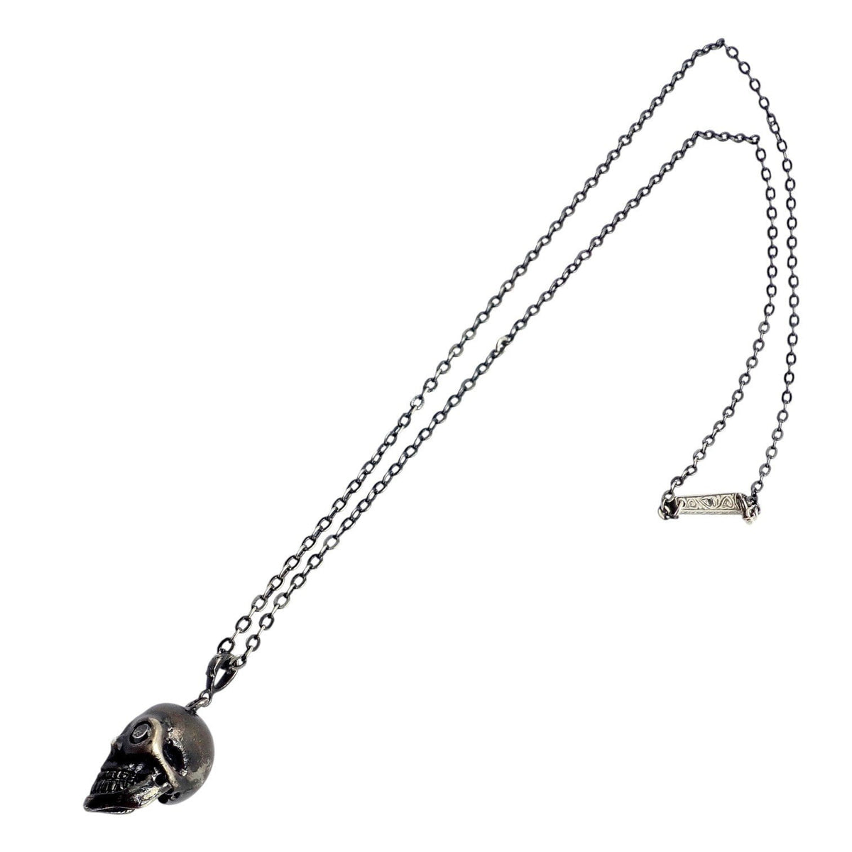 Loree Rodkin Jewelry & Watches:Fine Jewelry:Necklaces & Pendants Rare! Vintage Loree Rodkin Blackened Silver Charming Skull Necklace 20"