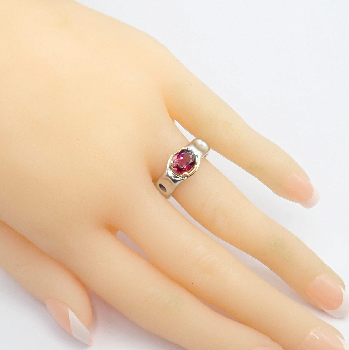 Tiffany & Co. Jewelry & Watches:Vintage & Antique Jewelry:Rings Tiffany & Co. Platinum 18k Yellow Gold Picasso Pink Tourmaline Groove Ring