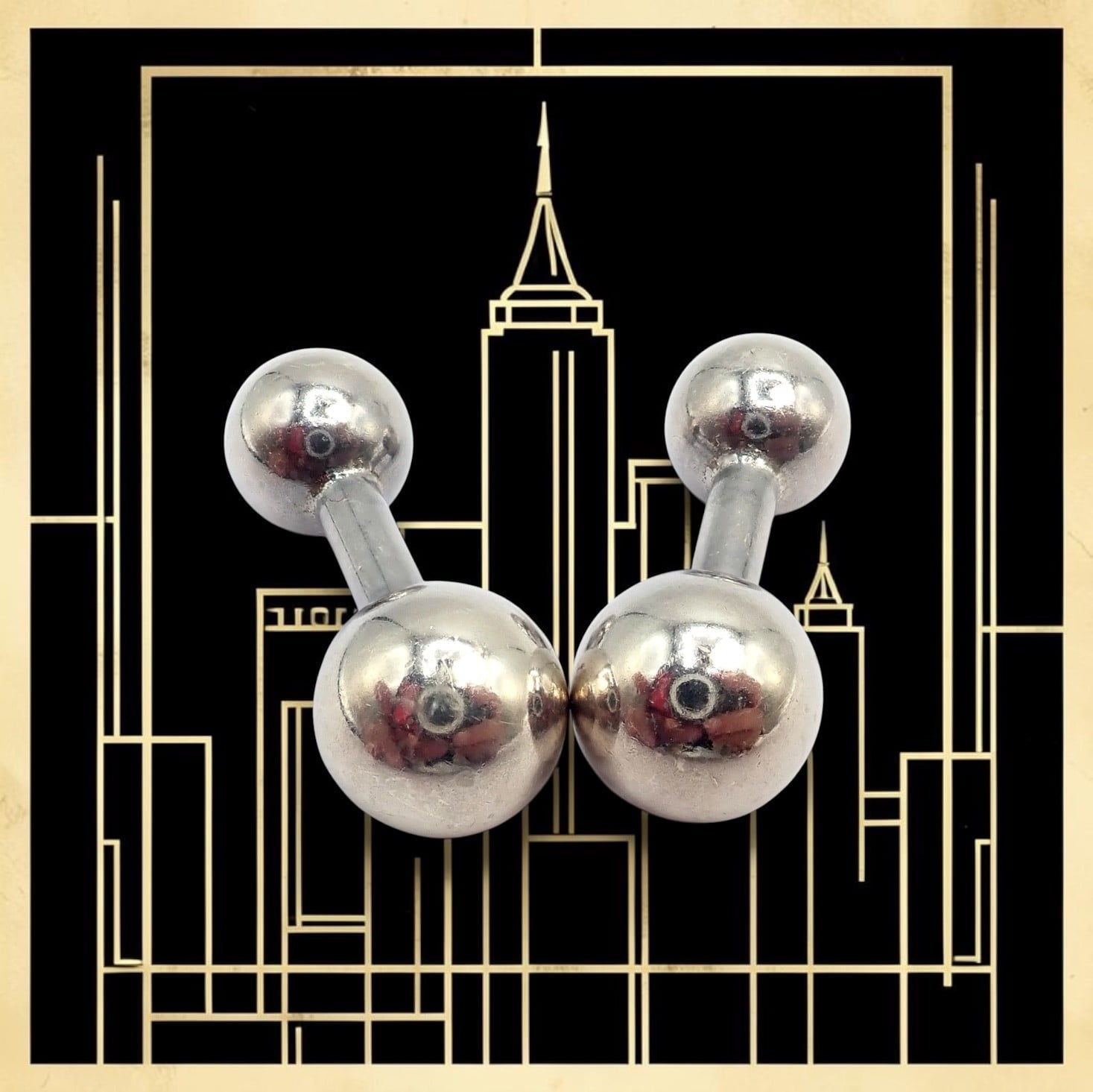 Tiffany & Co. Jewelry & Watches:Men's Jewelry:Cufflinks Vintage! Tiffany & Co. Silver Barbell Cufflinks