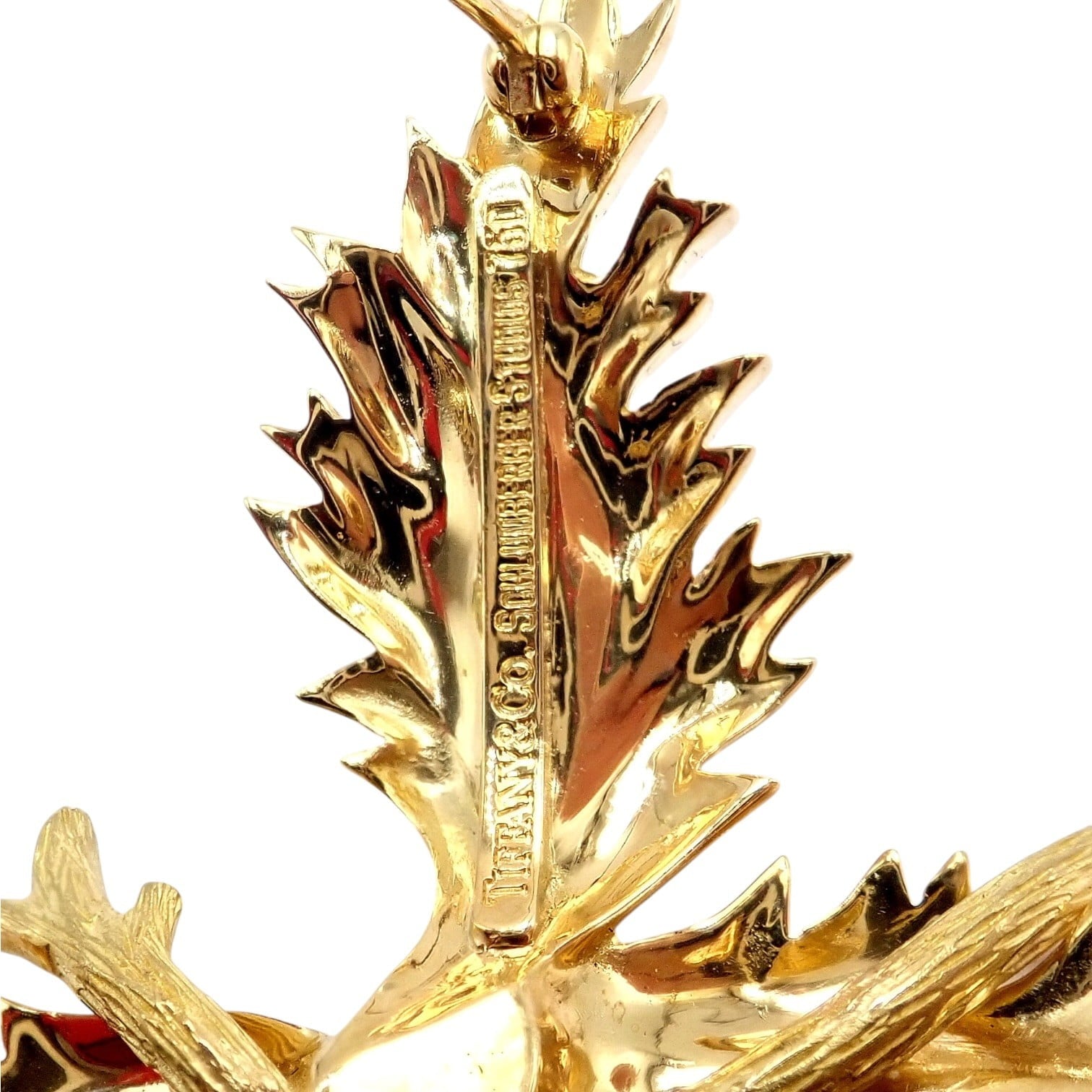 Tiffany & Co. Jewelry & Watches:Fine Jewelry:Brooches & Pins Vintage Tiffany & Co Schlumberger 18k Yellow Gold Large Leaf Brooch Pin